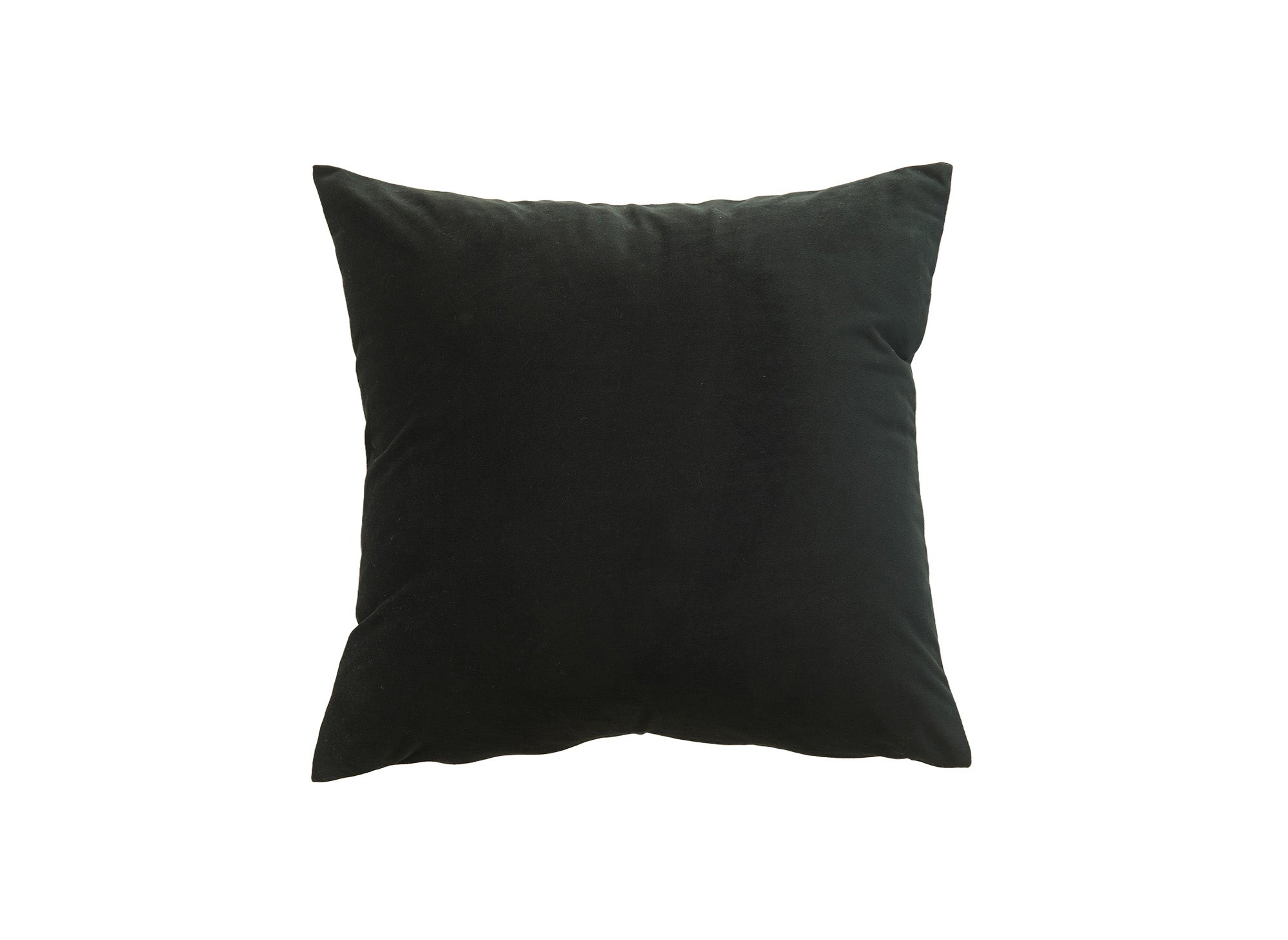 Coussin carré 45x45cm en velours noir TYGA