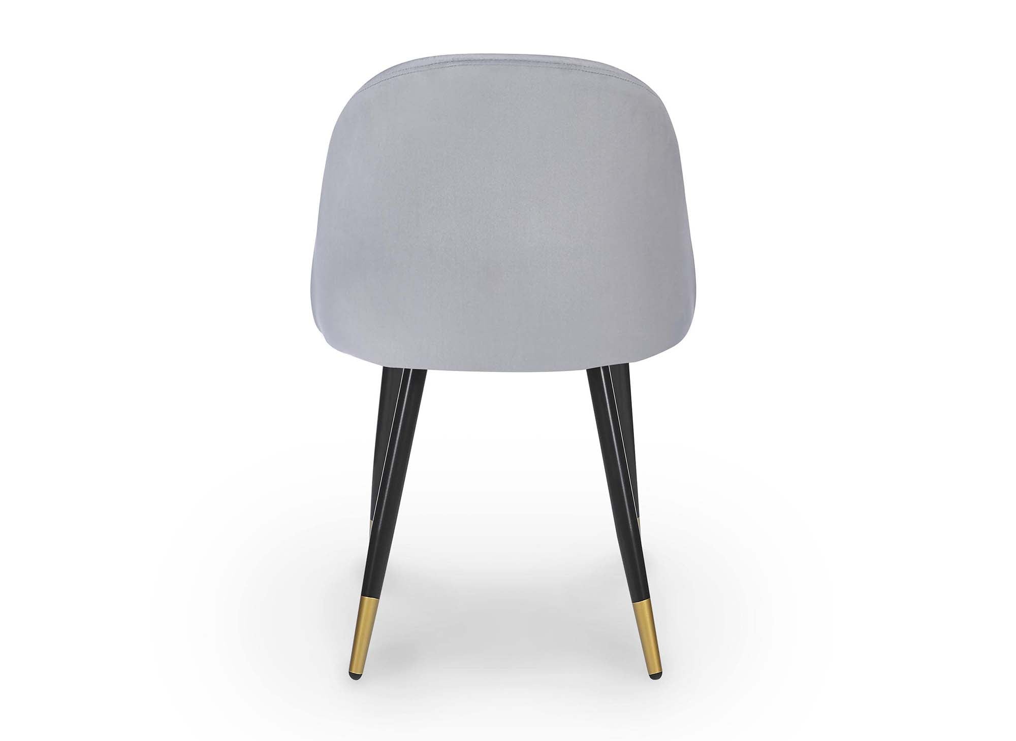 Lot de 4 chaises design en velours gris LYDIA