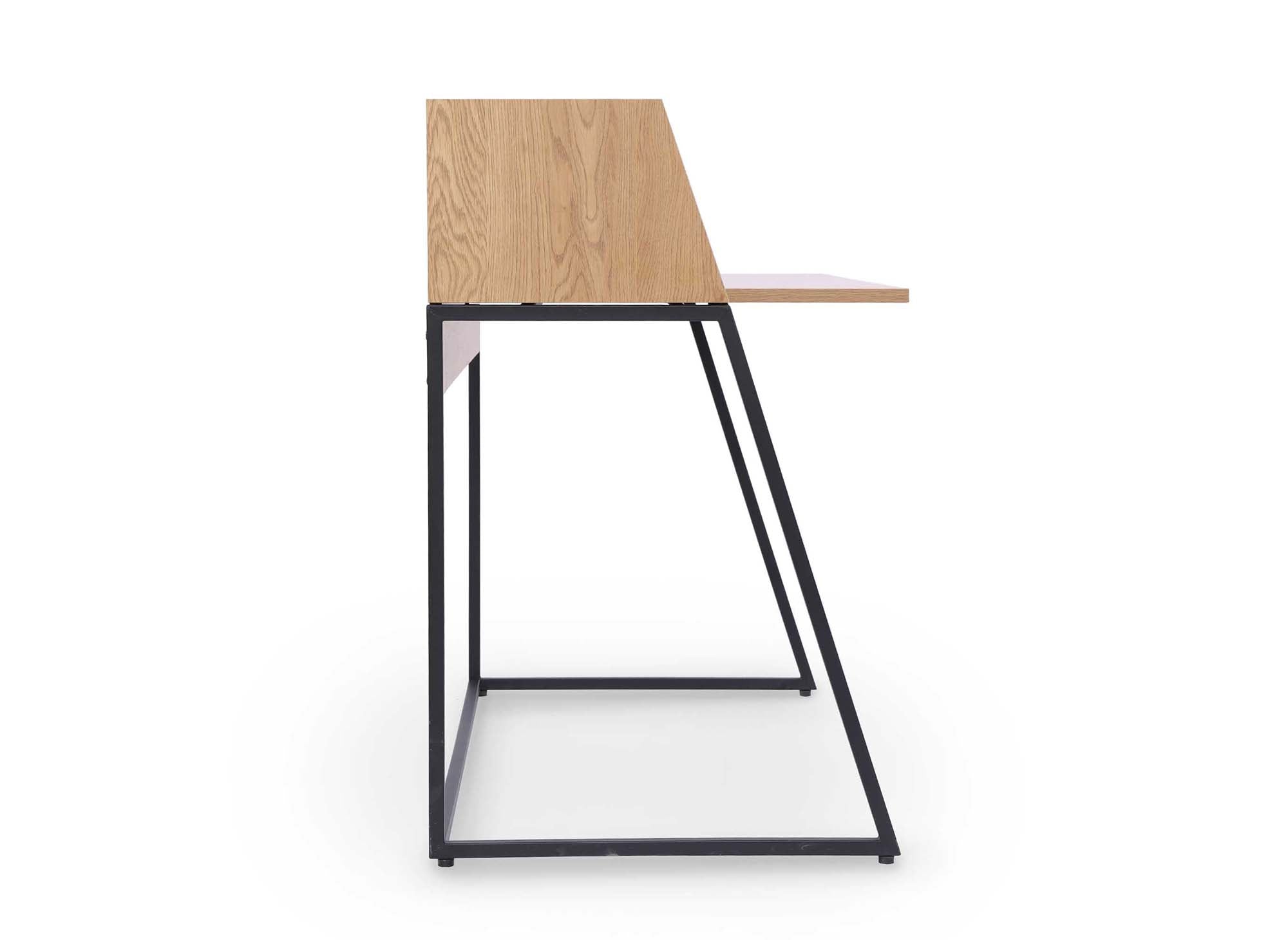 Bureau avec étagère design industriel en bois et métal LUDINE