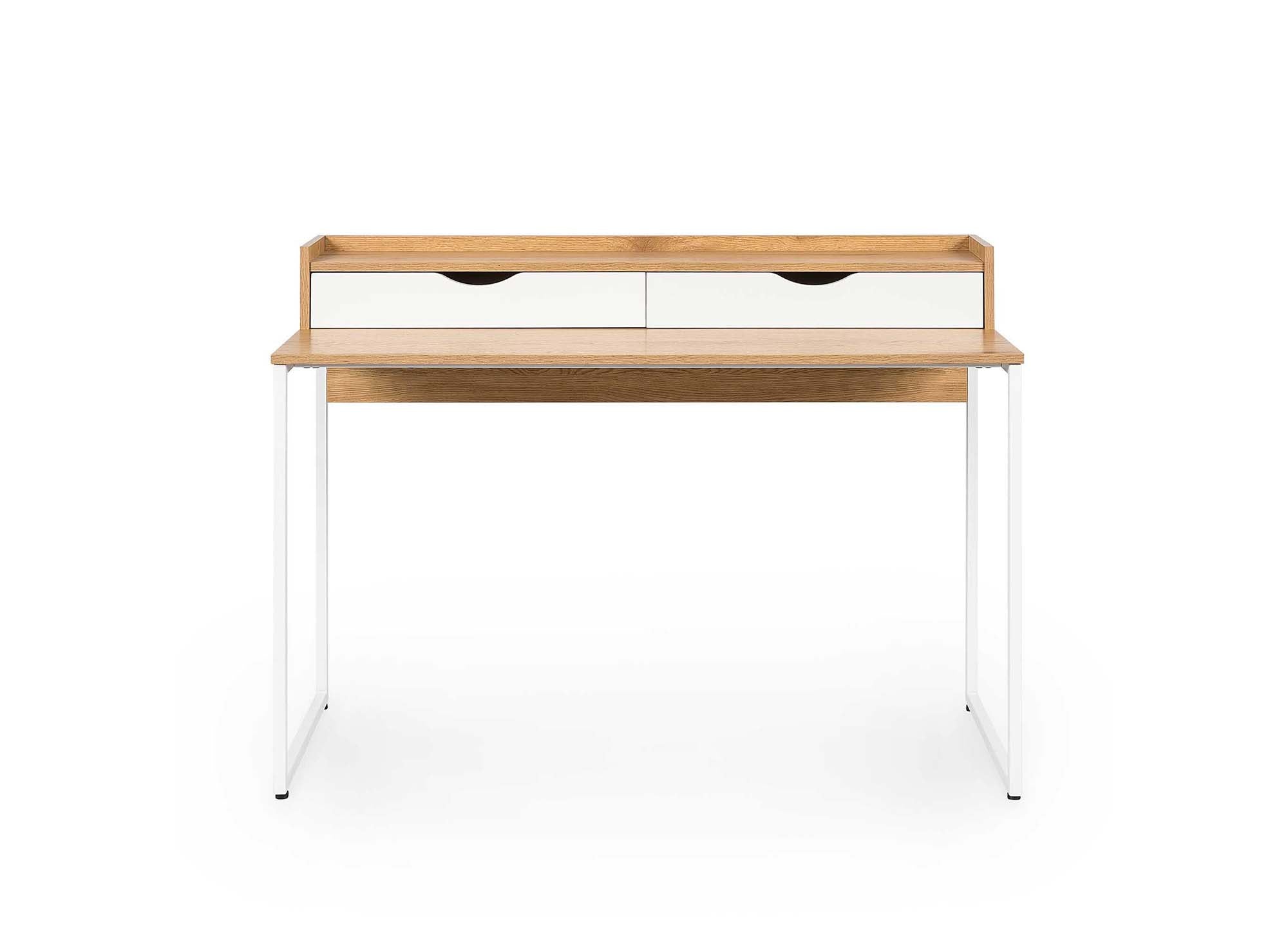 Bureau scandinave avec rangements en bois et métal NORBERT