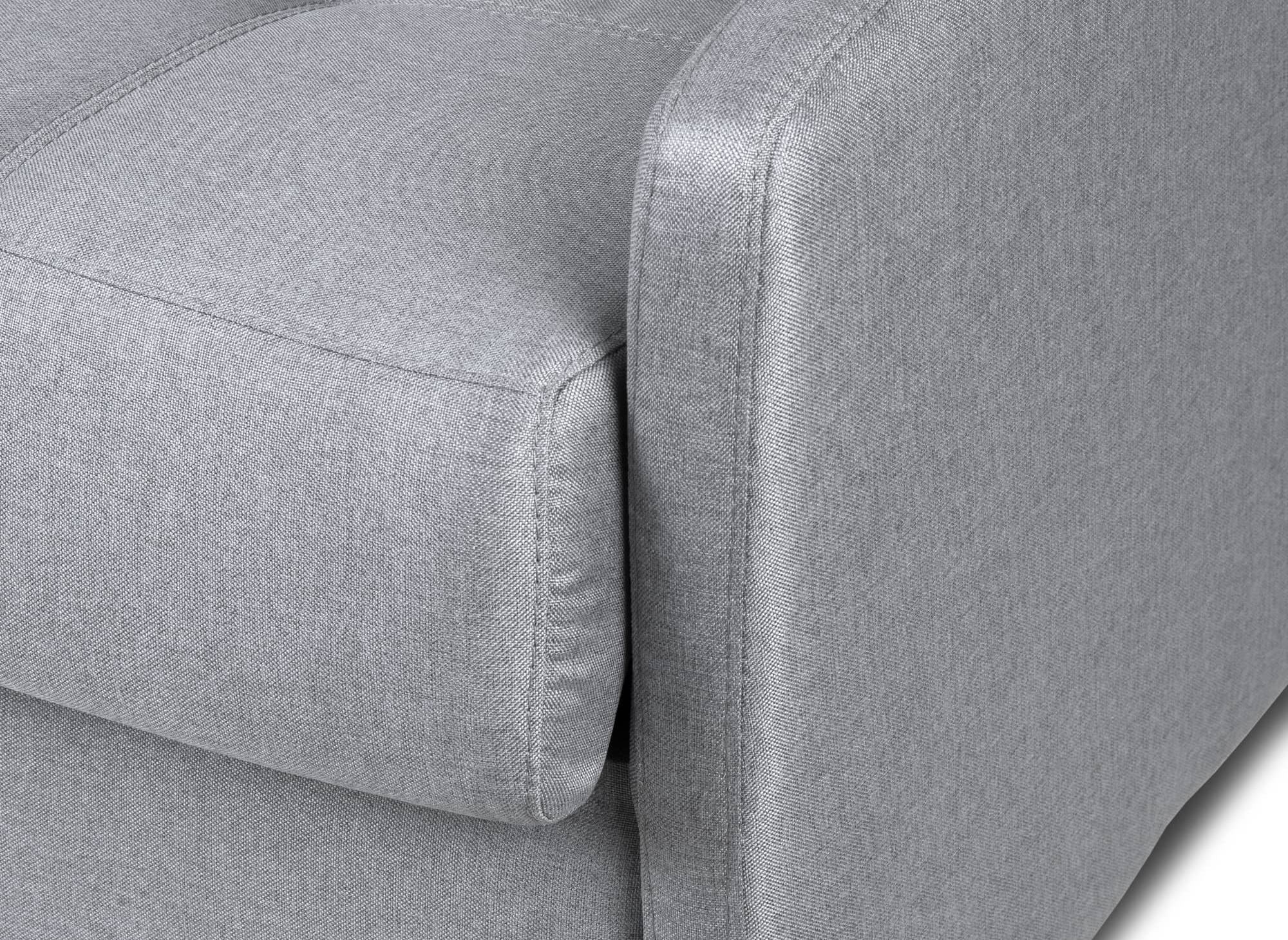 Divano trasformabile LOUNA SLIM 3 posti in tessuto grigio, apertura rapida