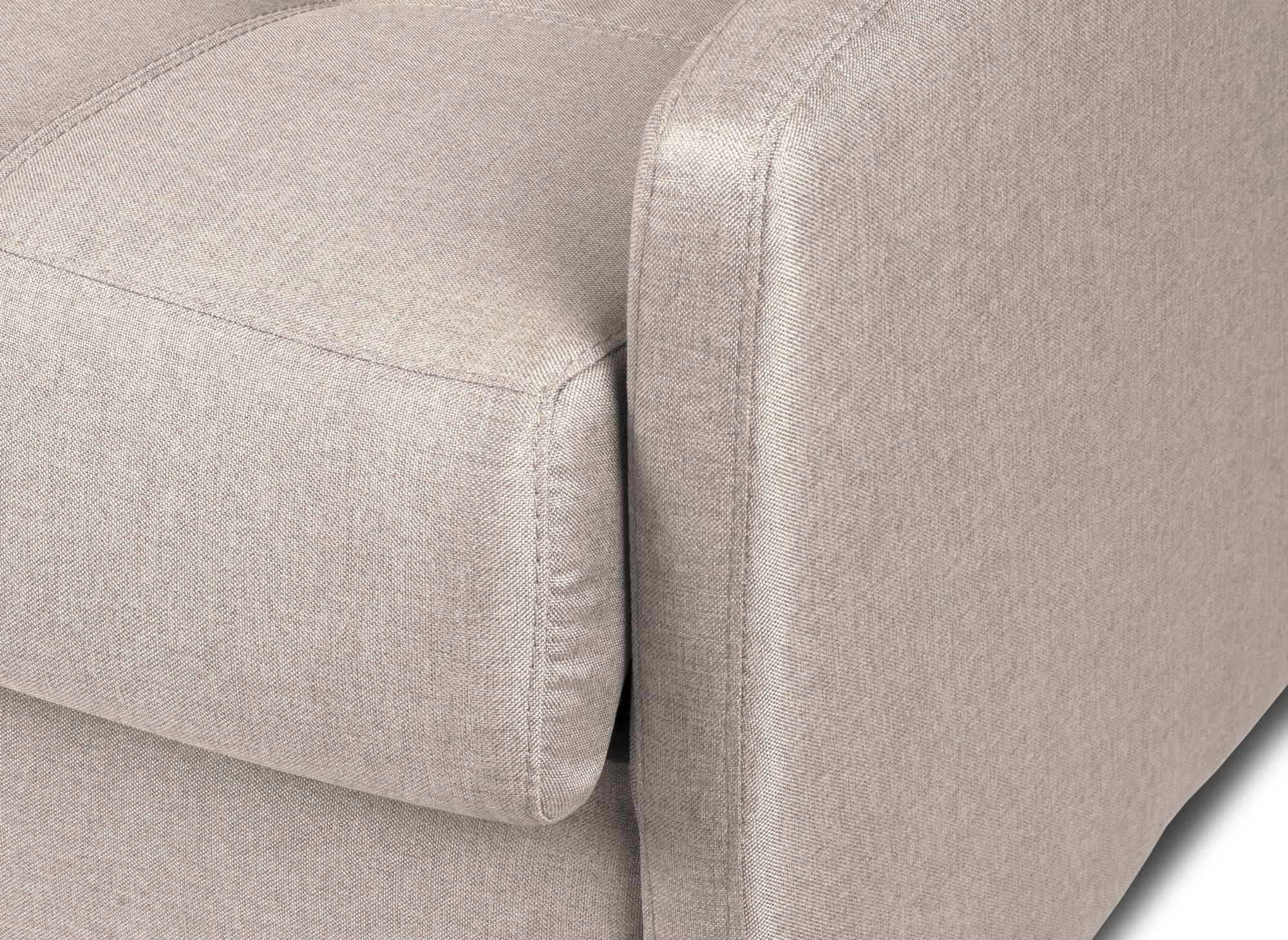 Canapé convertible 3 places LOUNA SLIM en tissu beige ouverture express