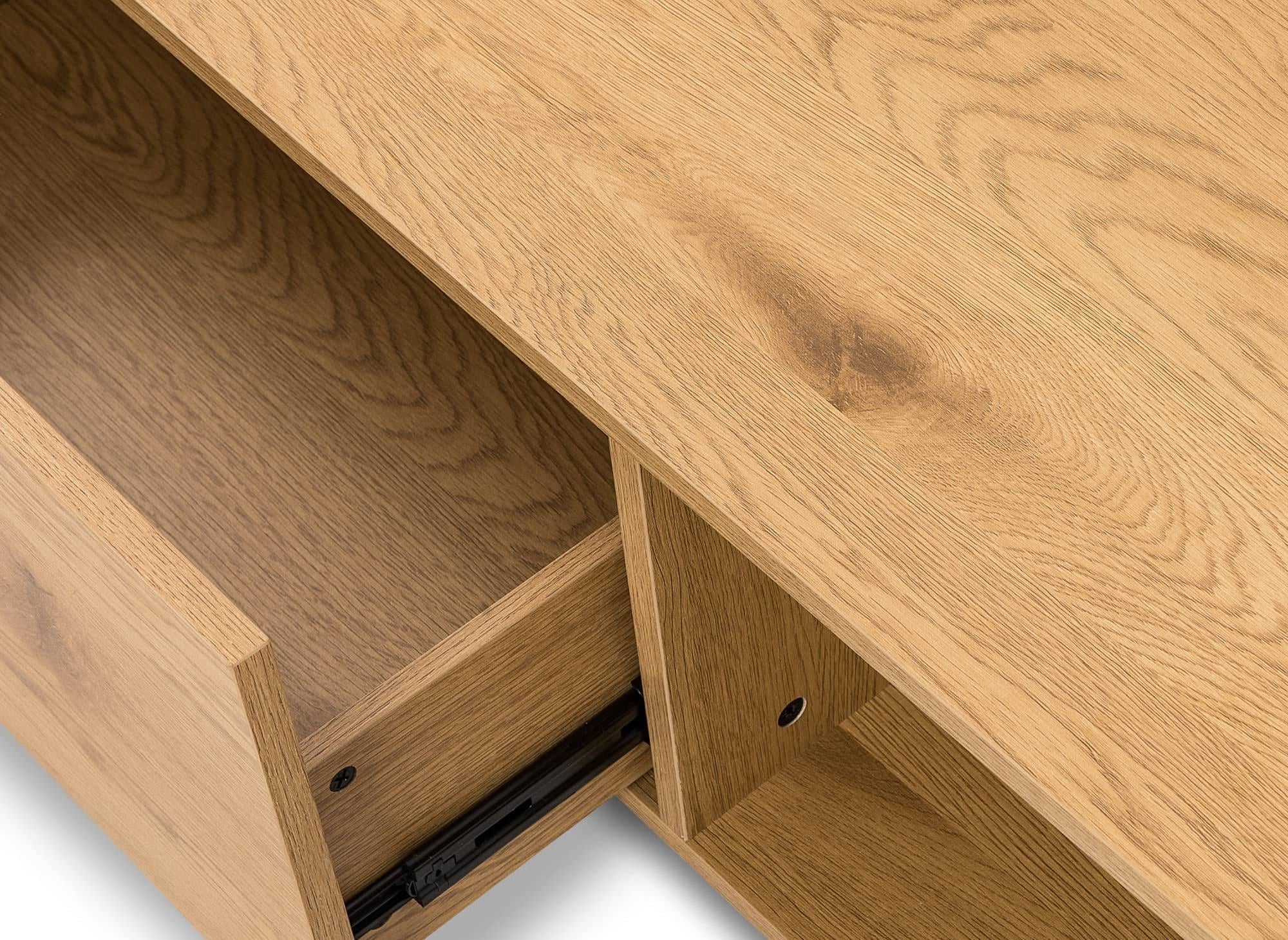 Table basse 2 tiroirs en bois couleur chêne SACHA