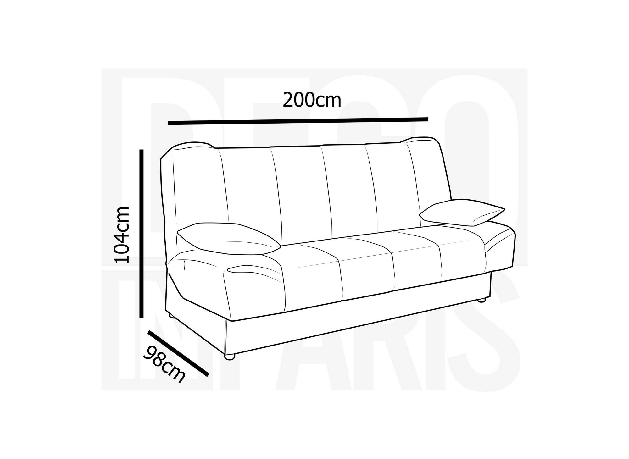 Canapé clic clac marron convertible NATI