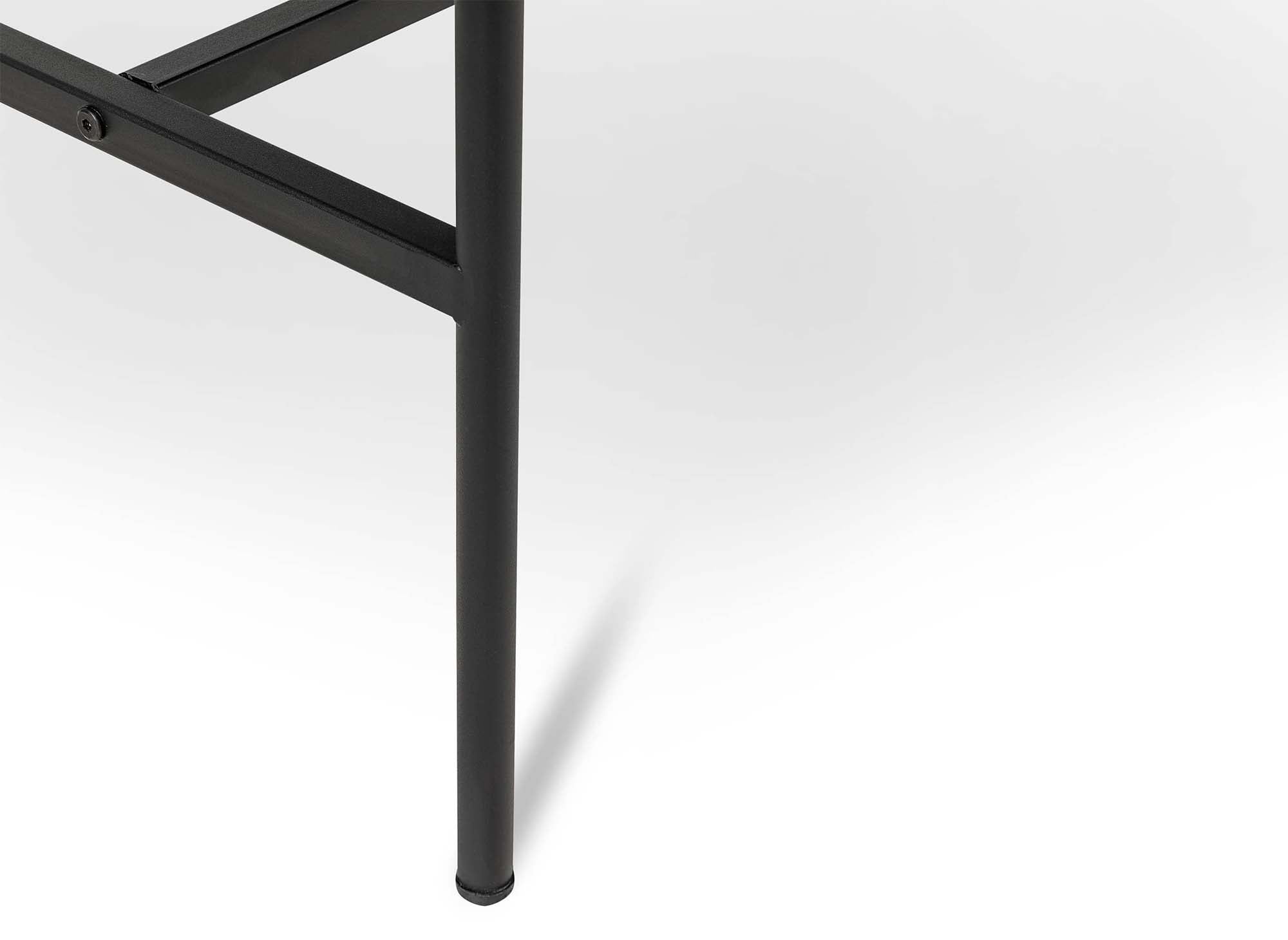 Buffet enfilade 3 tiroirs 2 portes en bois et métal noir DARYL