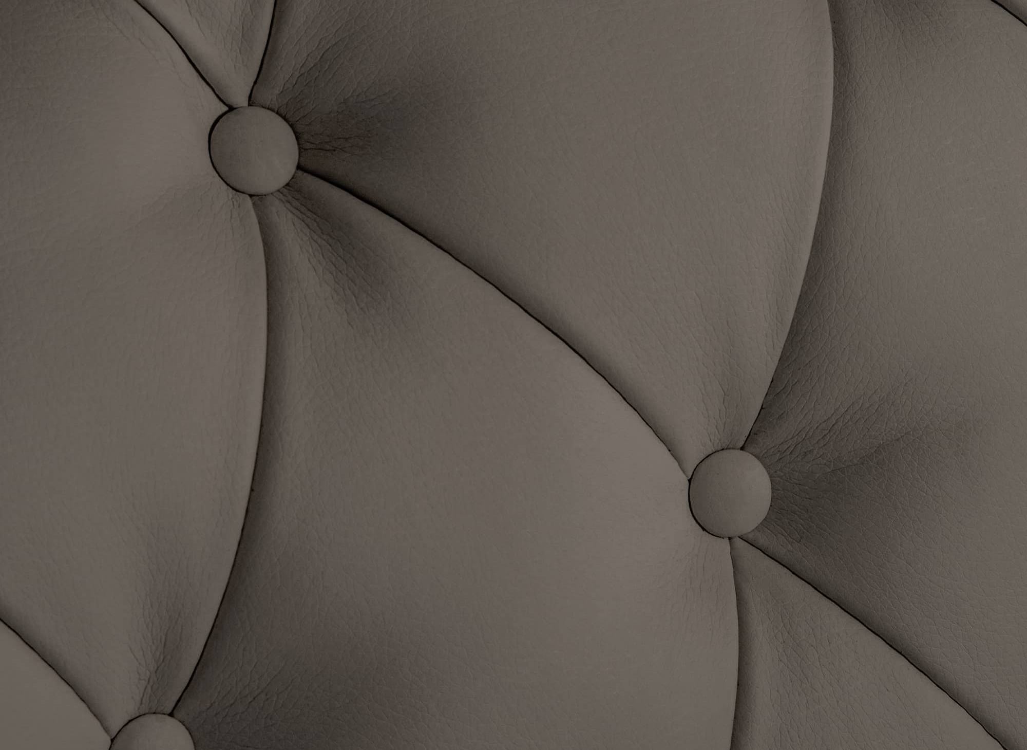 Fauteuil chesterfield en simili cuir taupe - WILSTON