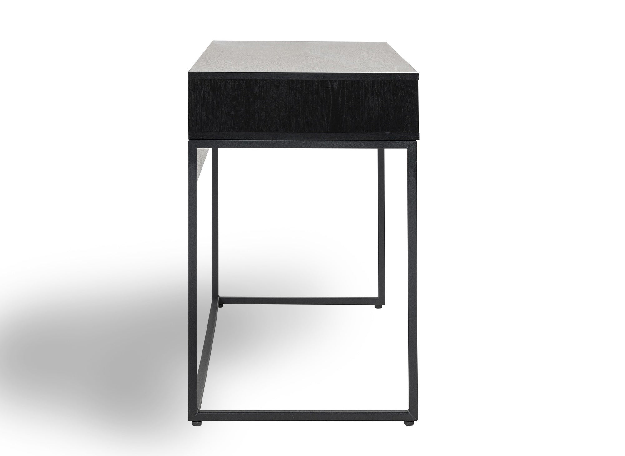 Bureau 2 tiroirs en bois clair et métal noir TISSIA