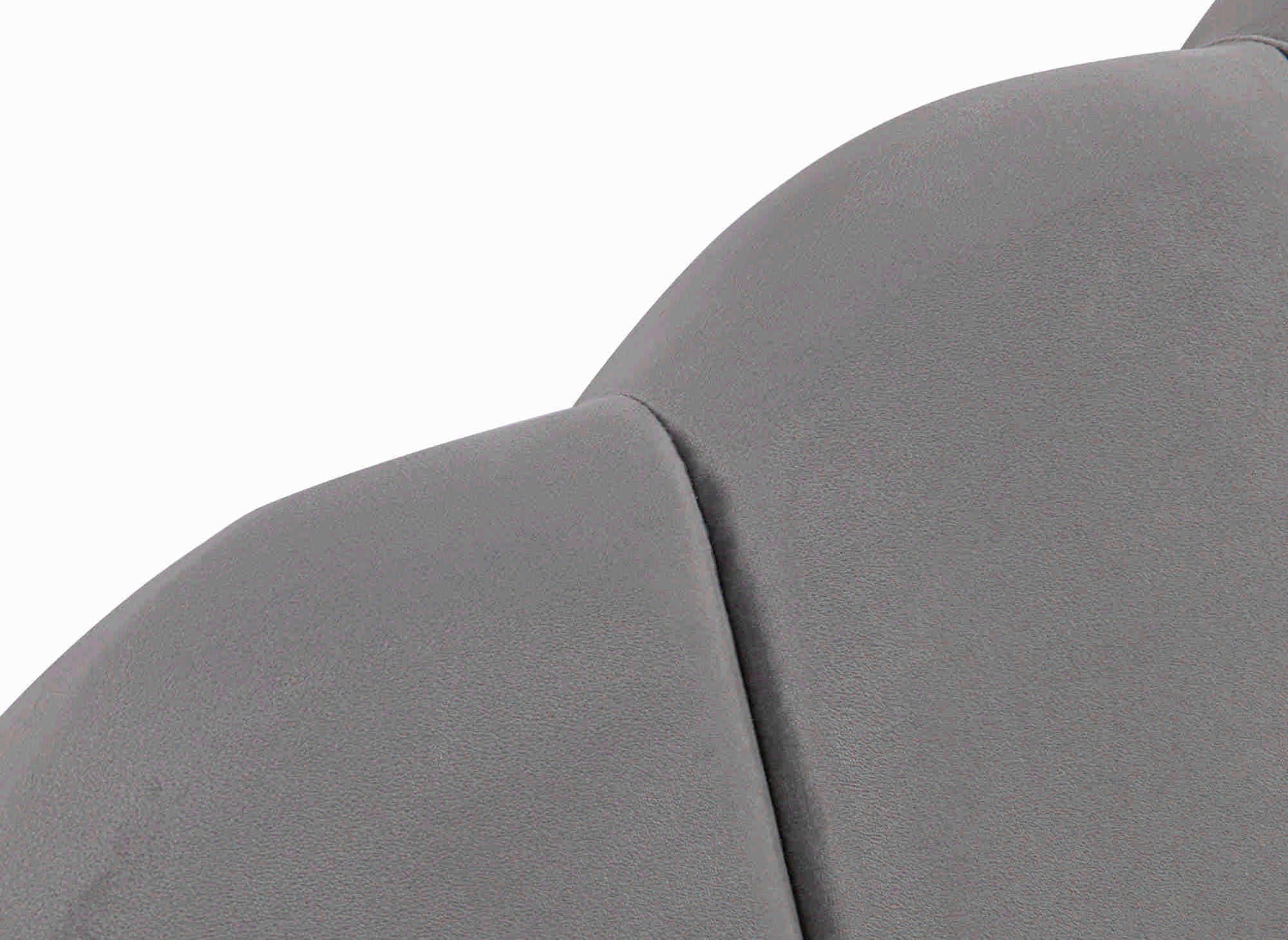 Lit coffre en velours gris 160x200 cm ELVIRA