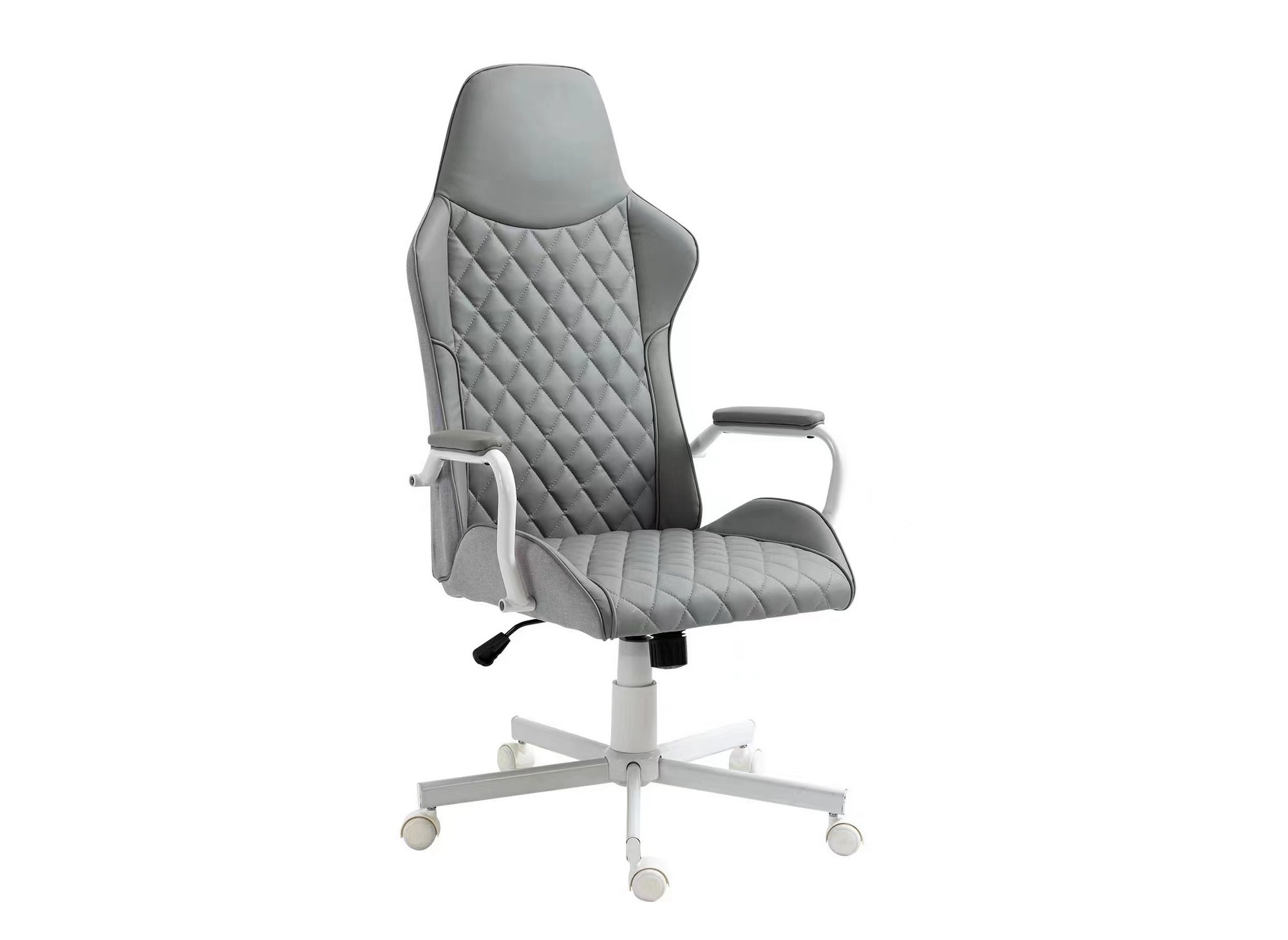 Fauteuil de bureau gris en simili cuir ATOMIC
