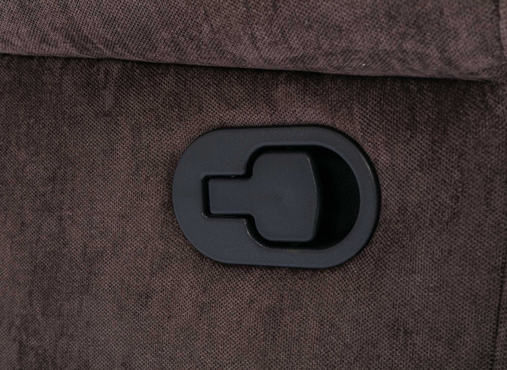 Fauteuil relax pivotant en tissu marron BRODY