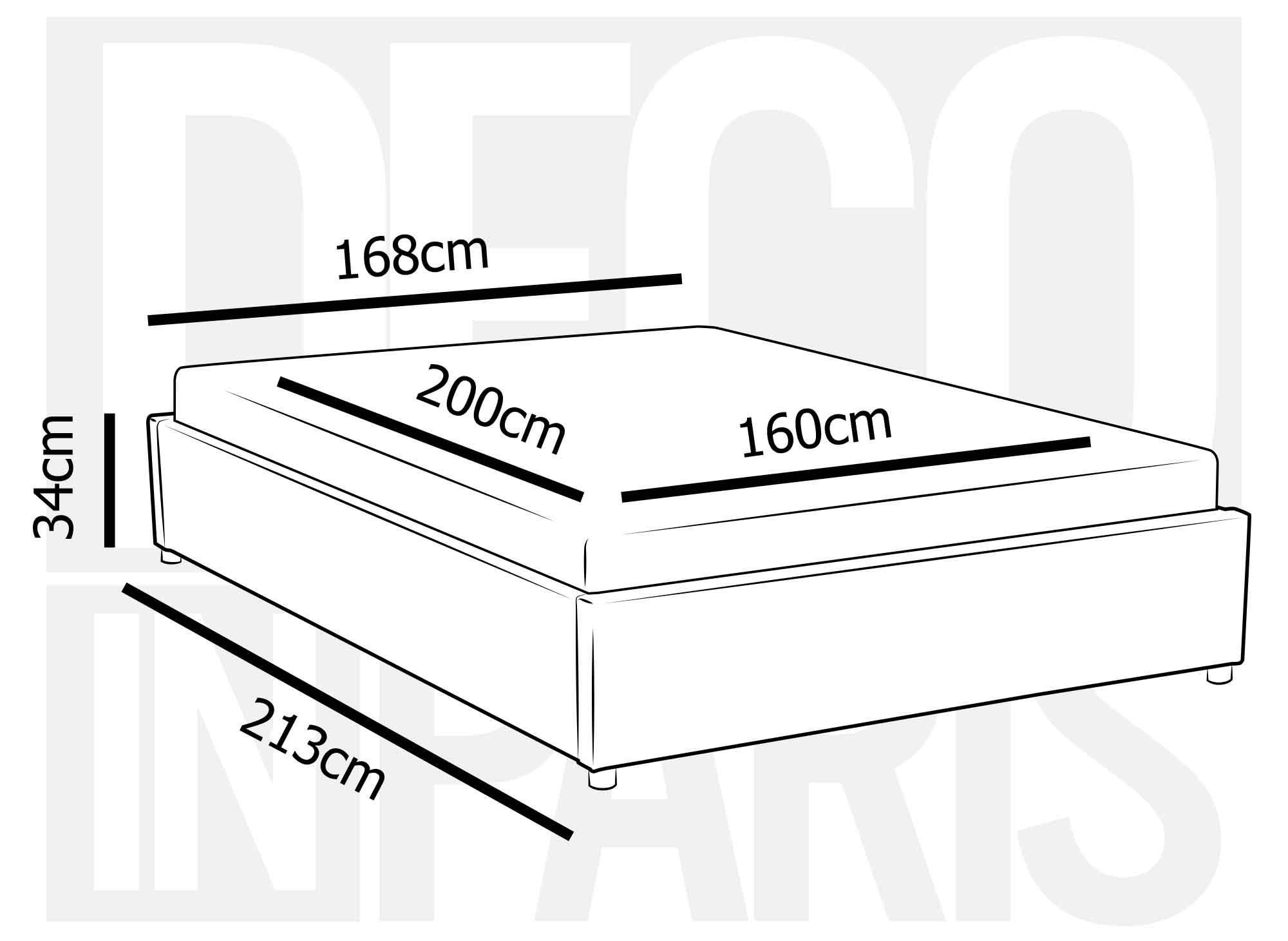 Lit sommier relevable avec coffre en simili cuir blanc 160x200 cm LIZBAN