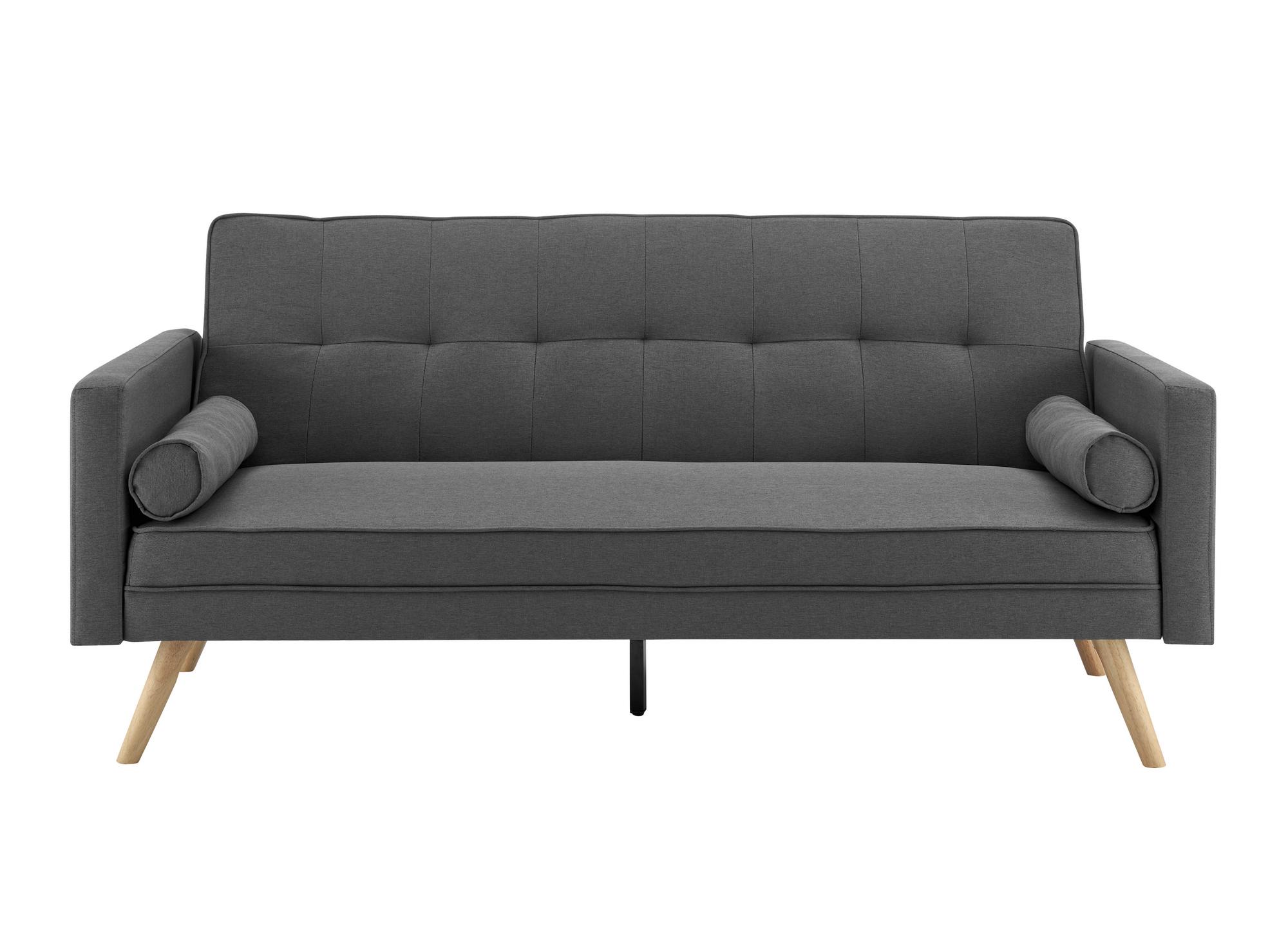 Banquette clic clac gris foncé en tissu TANIA