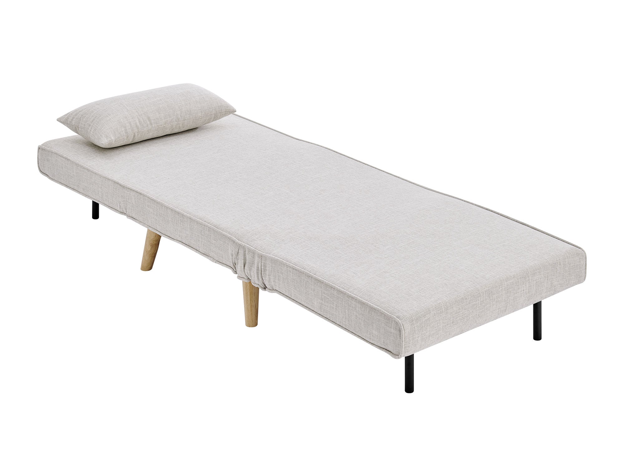 Fauteuil convertible en tissu beige TONKA