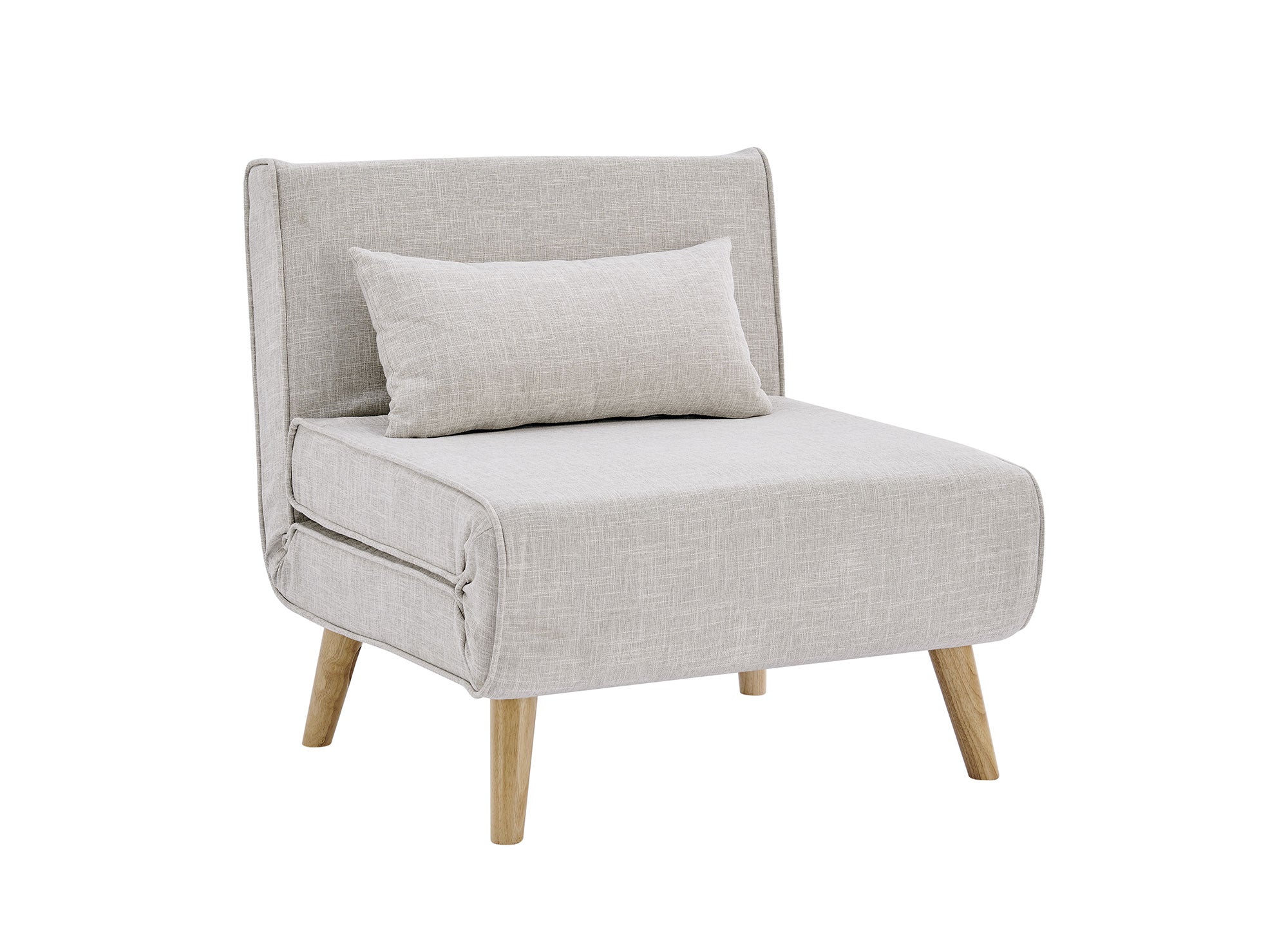 Fauteuil convertible en tissu beige TONKA
