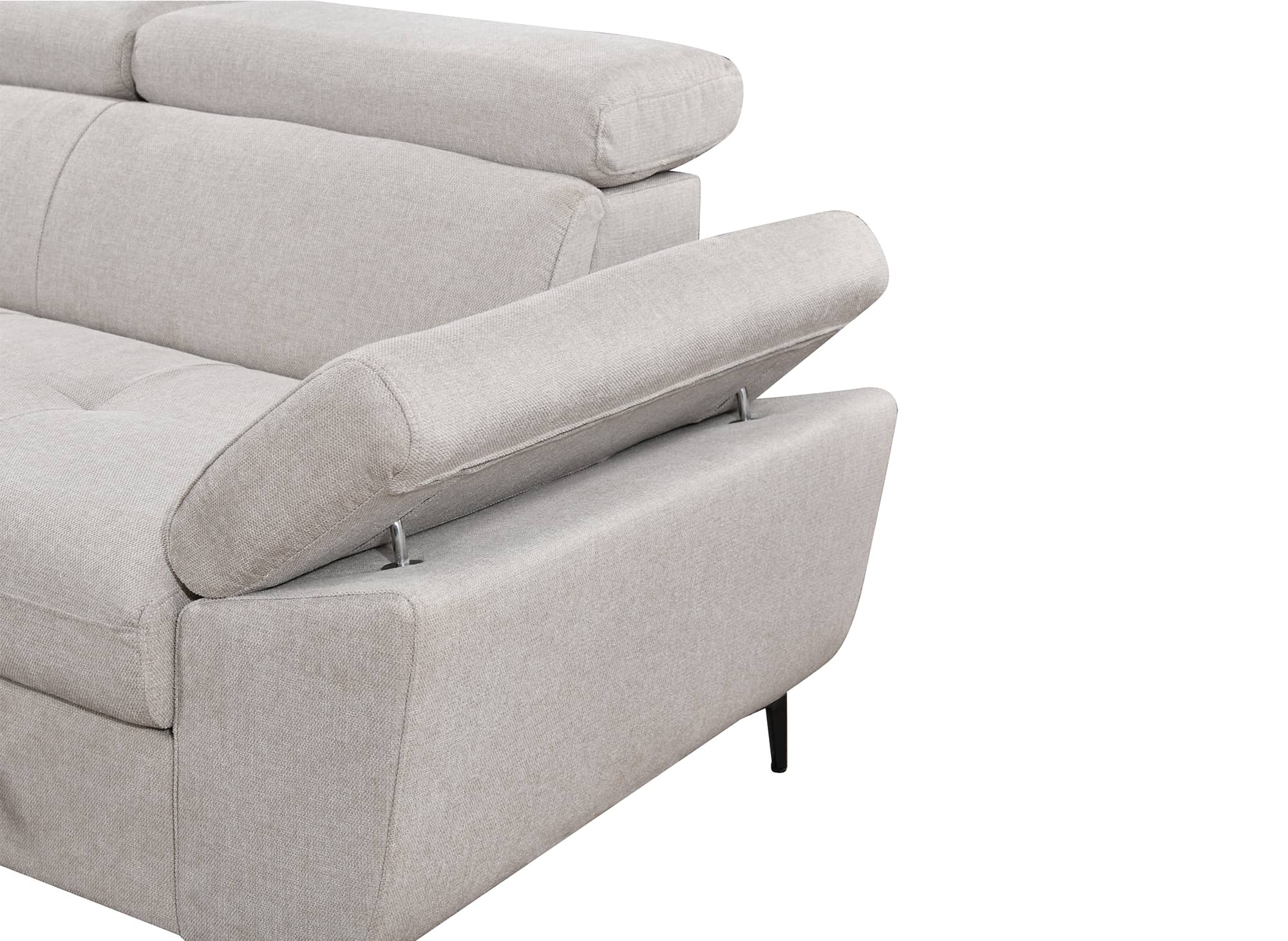 Divano angolare trasformabile in tessuto beige MONICA - Angolo sinistro