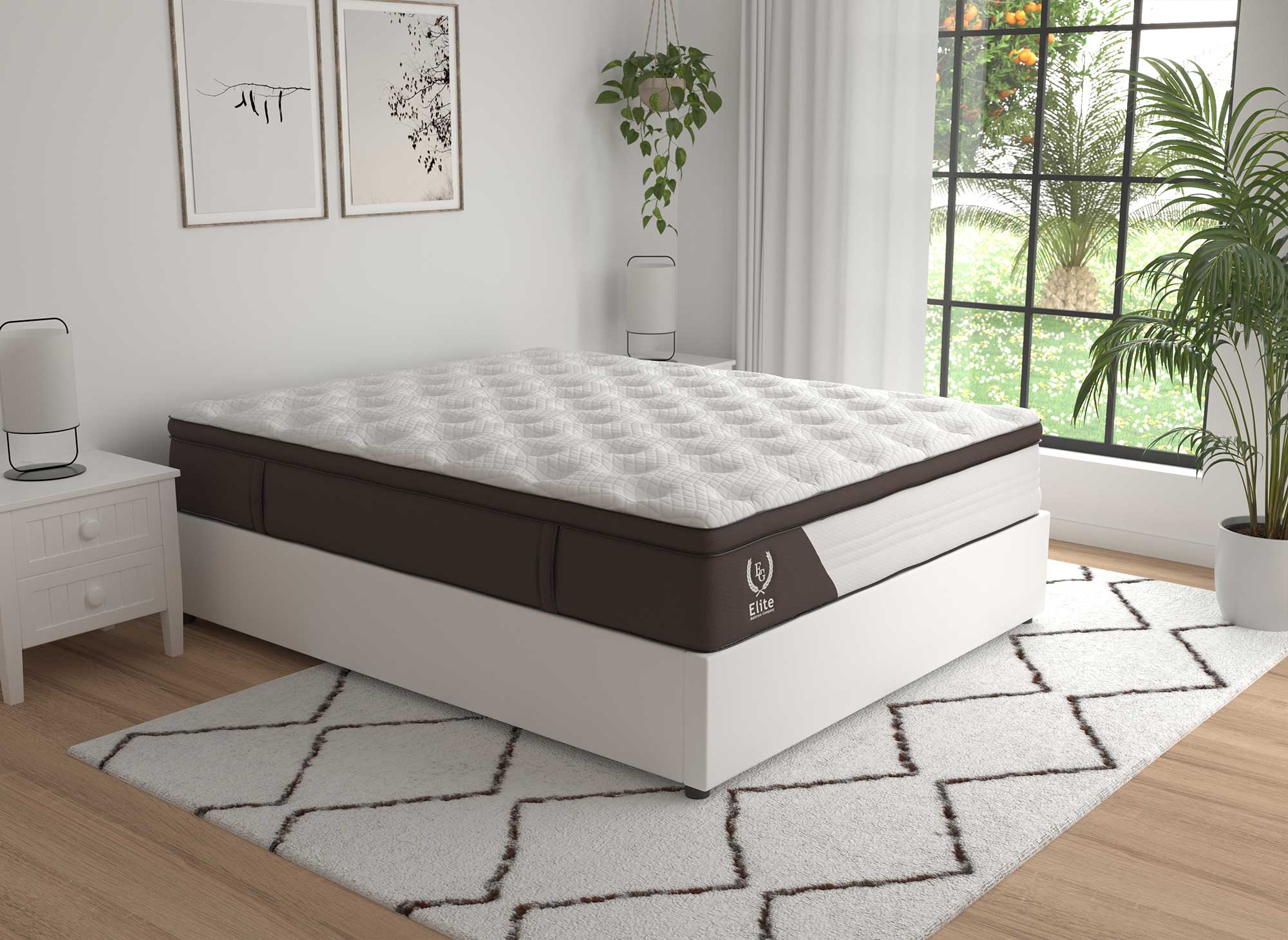 Matelas hybride mousse et ressorts ensachés 160 x 200 cm épaisseur 30 cm MANOA