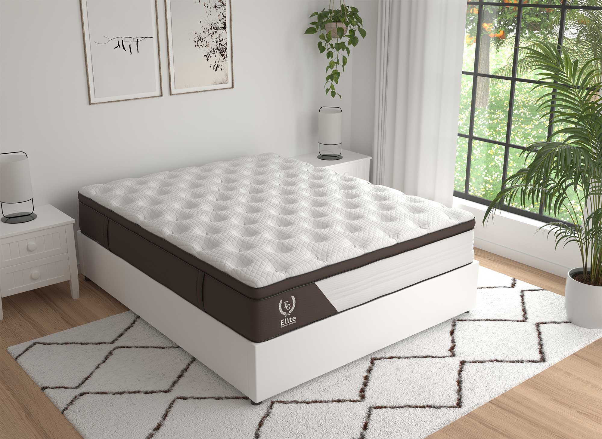 Matelas hybride mousse et ressorts ensachés 160 x 200 cm épaisseur 30 cm MANOA