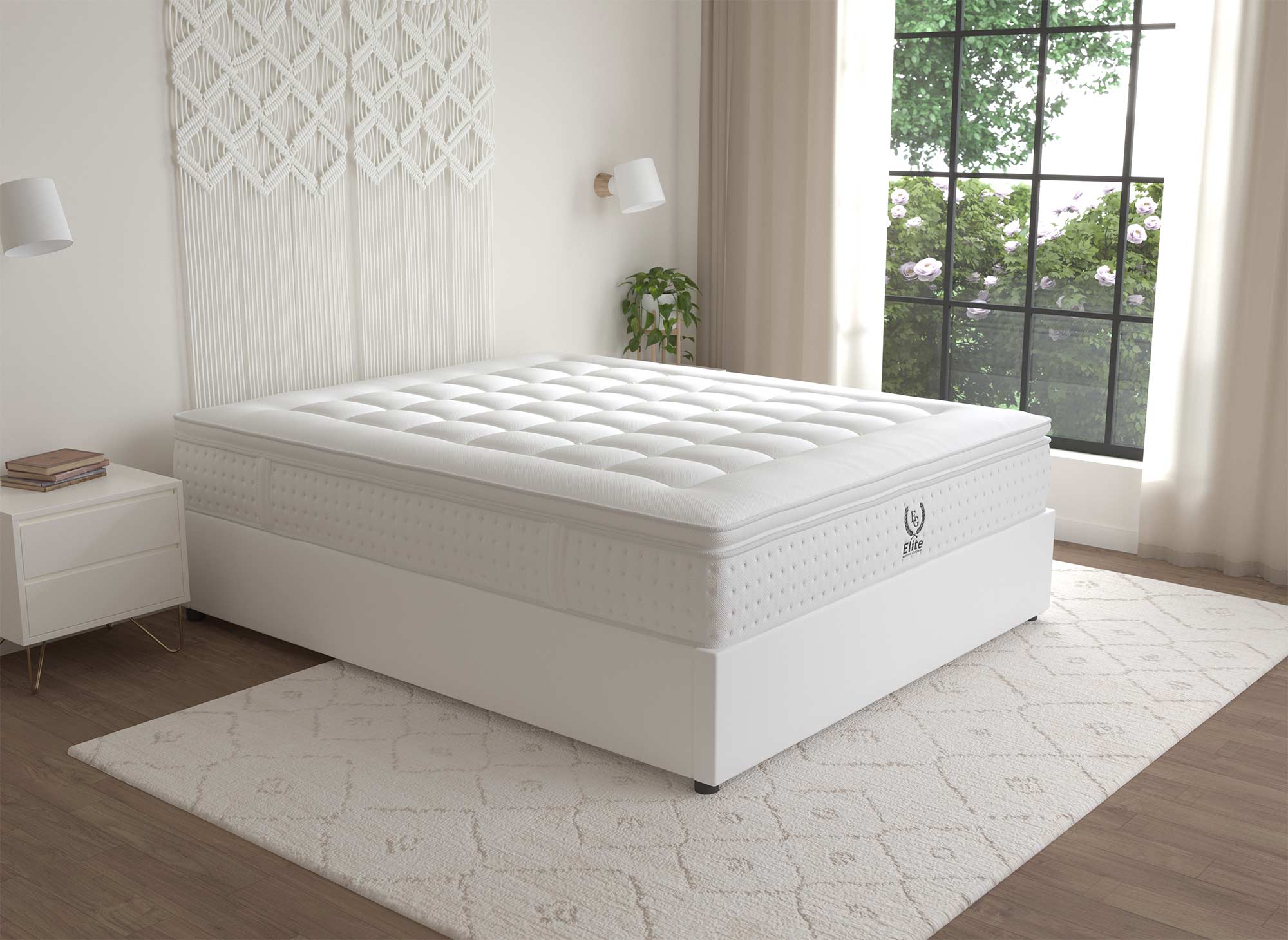 Matelas hybride mousse mémoire en gel et ressorts ensachés 140 x 190 cm épaisseur 31 cm SERENA