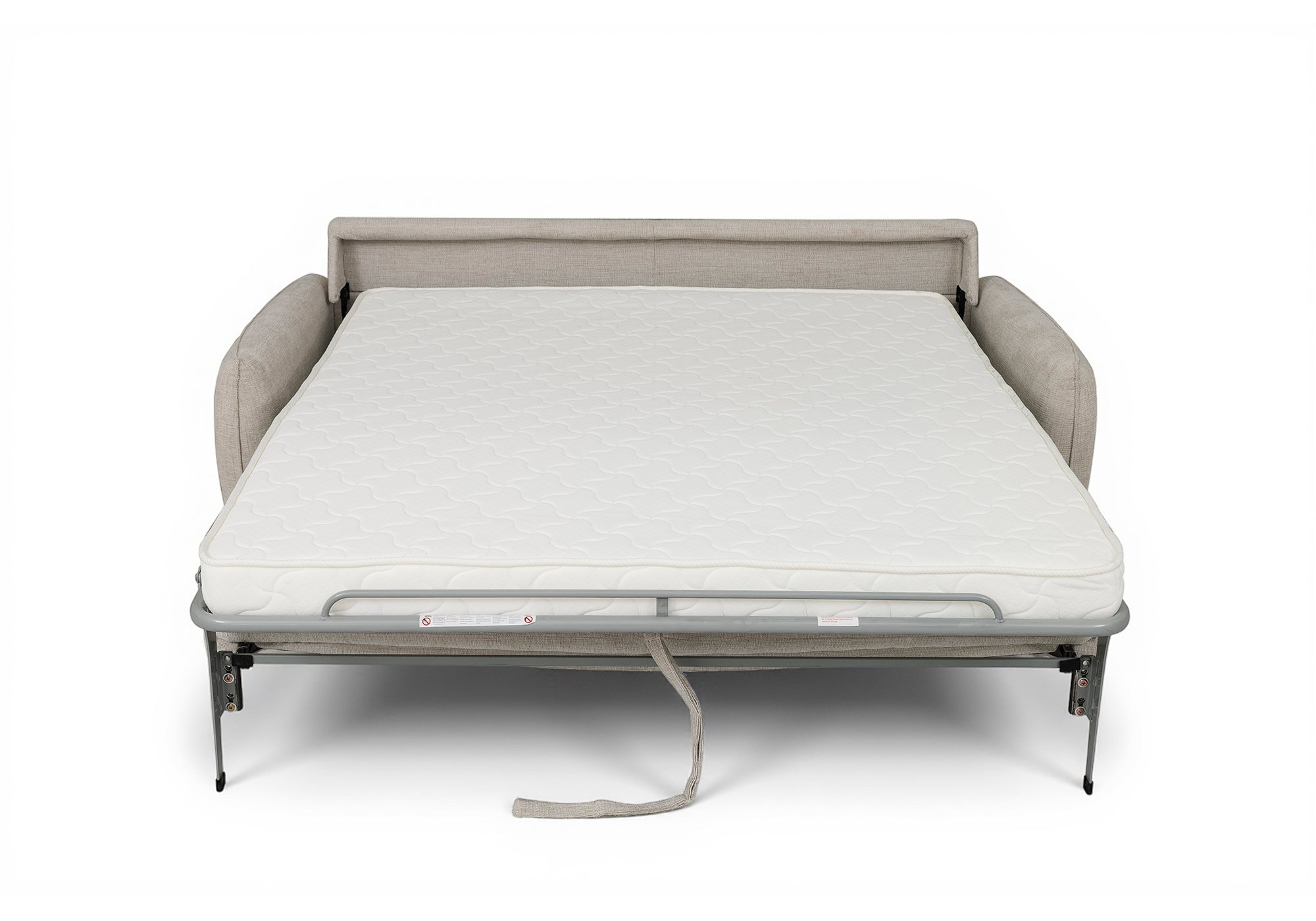 Canapé convertible 3 places en velours texturé beige CHIARA