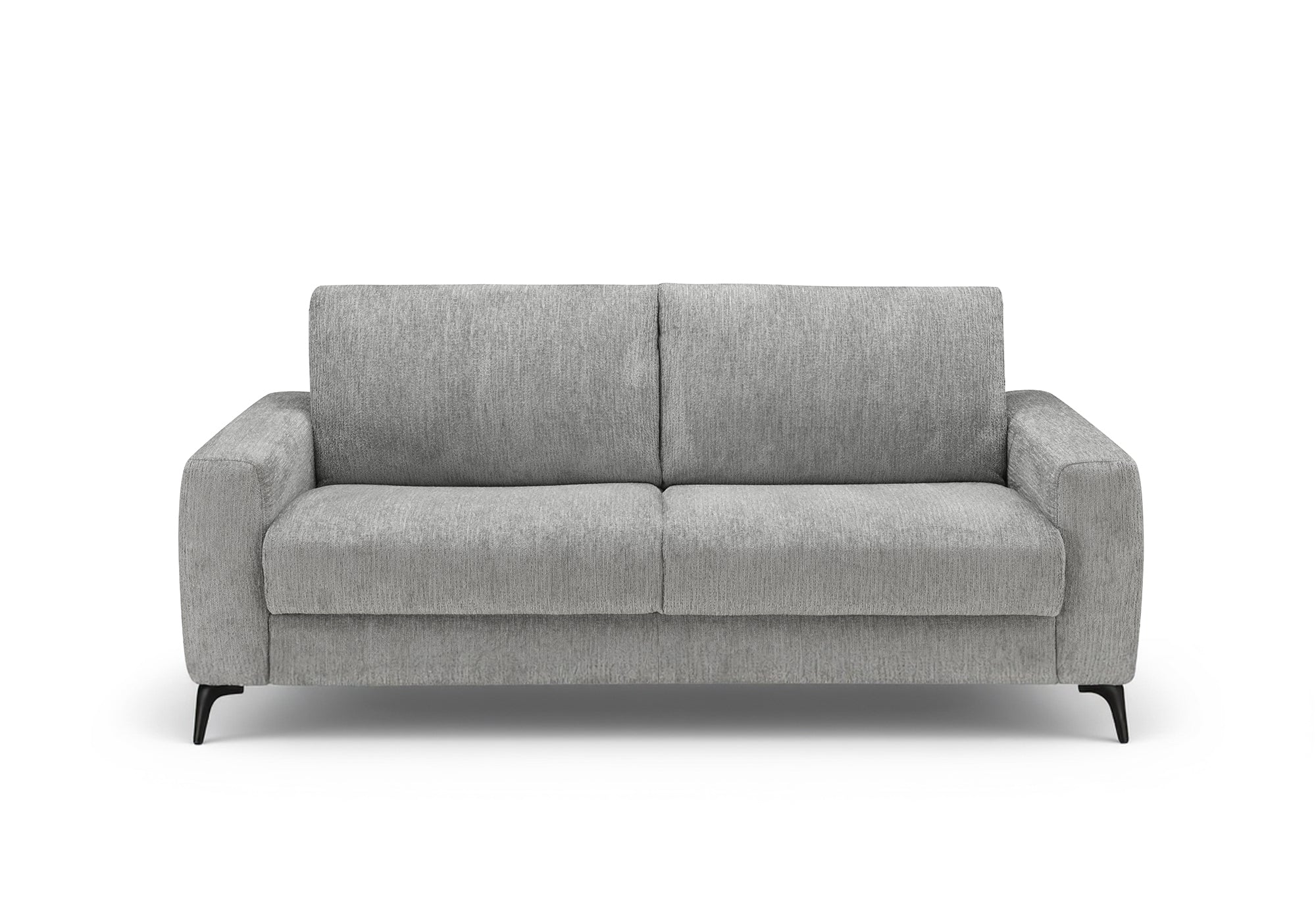 Canapé convertible 3 places en velours chiné gris clair NONA