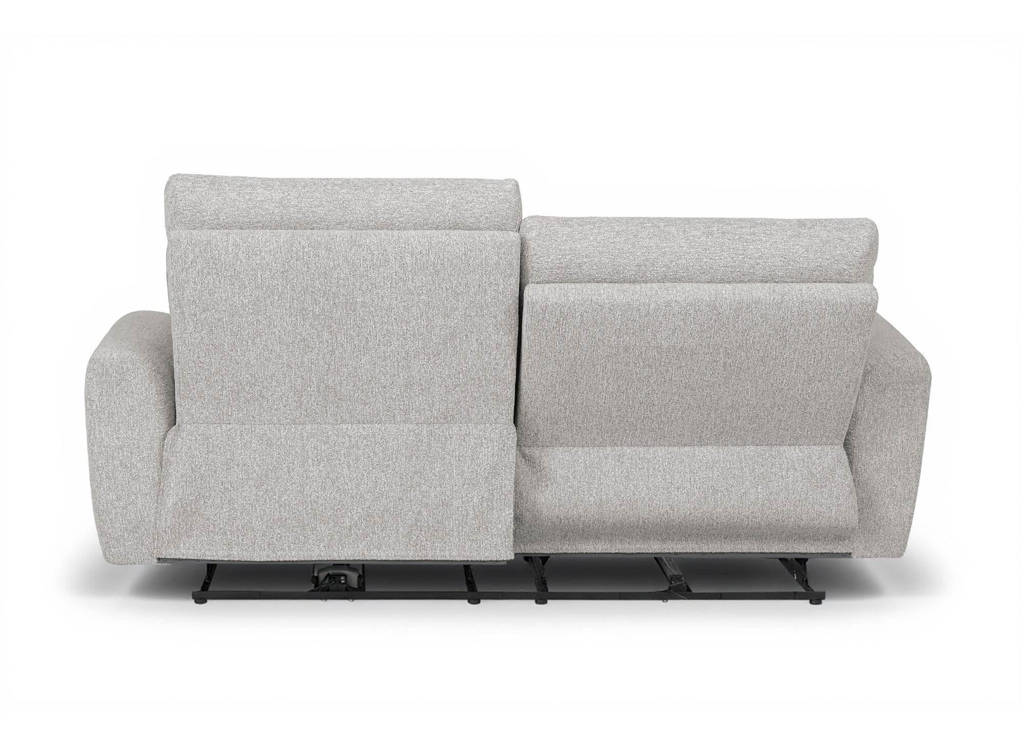 Divano relax elettrico a 3 posti in tessuto French terry beige DAVY