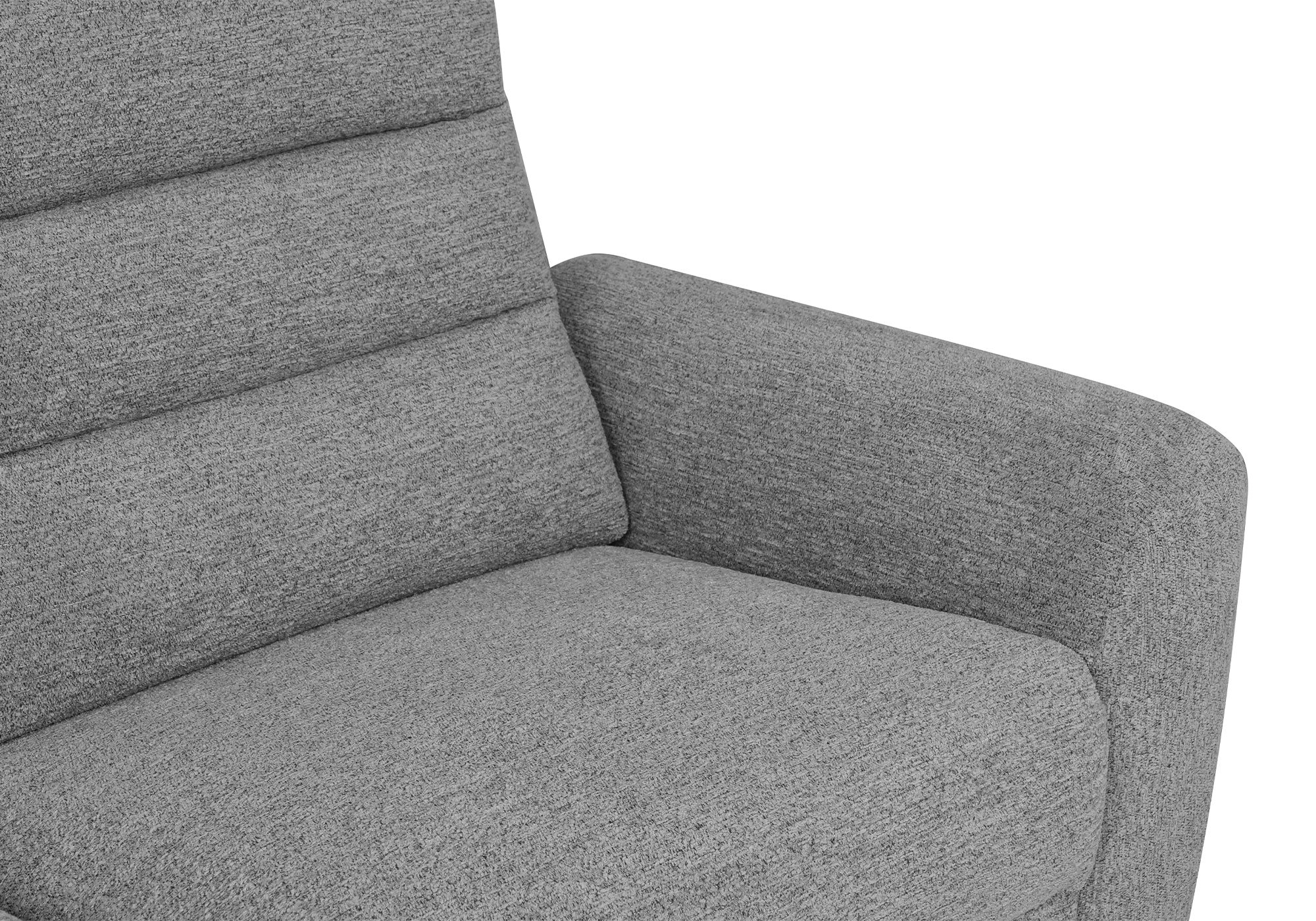 Divano relax elettrico 3 posti in tessuto French terry grigio DAVY