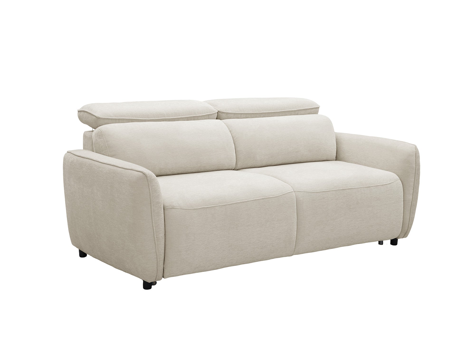 Divano trasformabile Express a 3 posti in tessuto strutturato beige JACINTHE