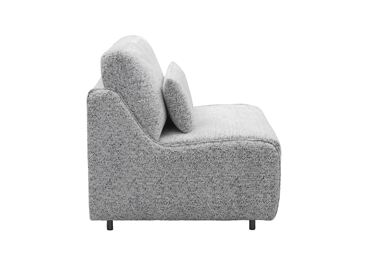 Canapé convertible express 1 place en tissu bouclette gris IMELDA