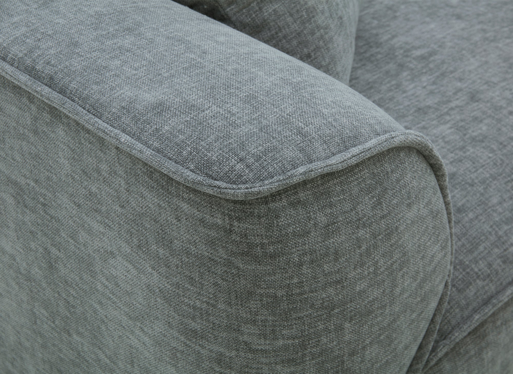 Divano dritto a 3 posti in velluto grigio screziato ABELIA