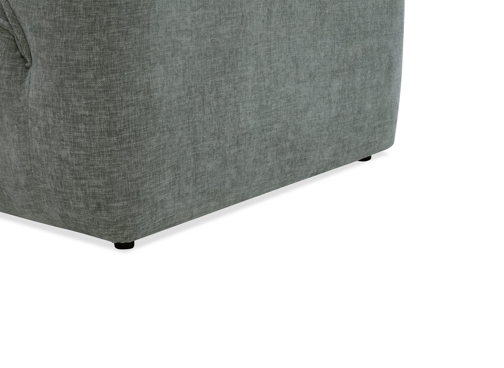 Divano dritto a 3 posti in velluto grigio screziato ABELIA