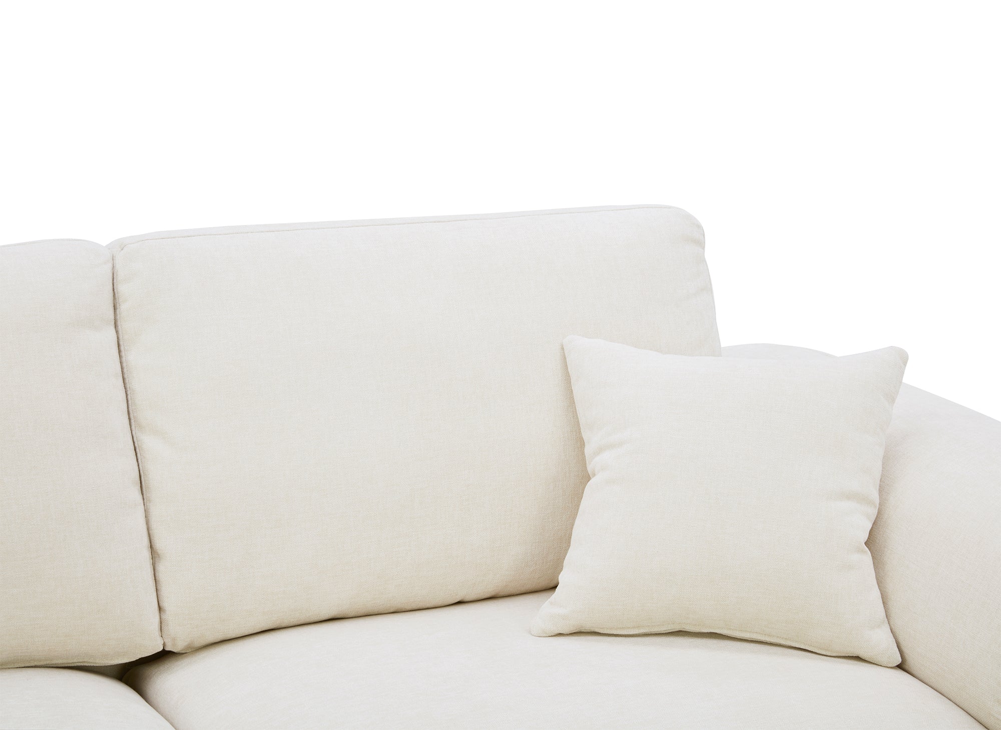 Divano dritto a 3 posti in velluto screziato beige ABELIA