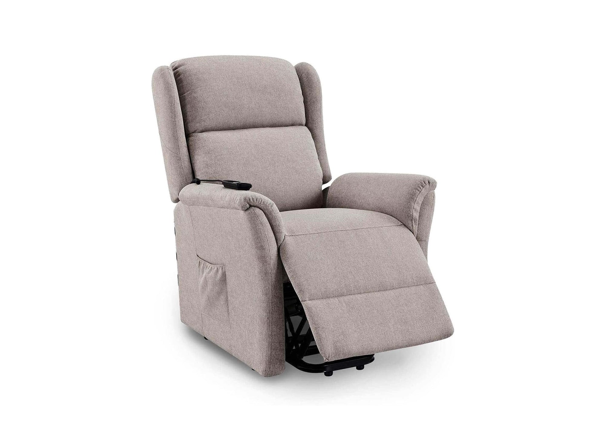 Fauteuil releveur relax en tissu beige à commande électrique PETER
