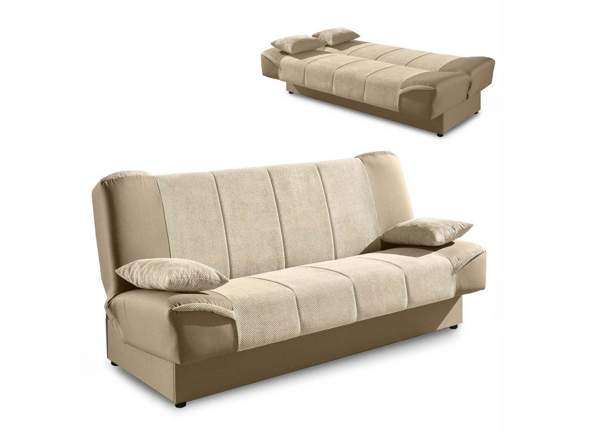 Canapé clic clac beige convertible NATI - DécoInParis