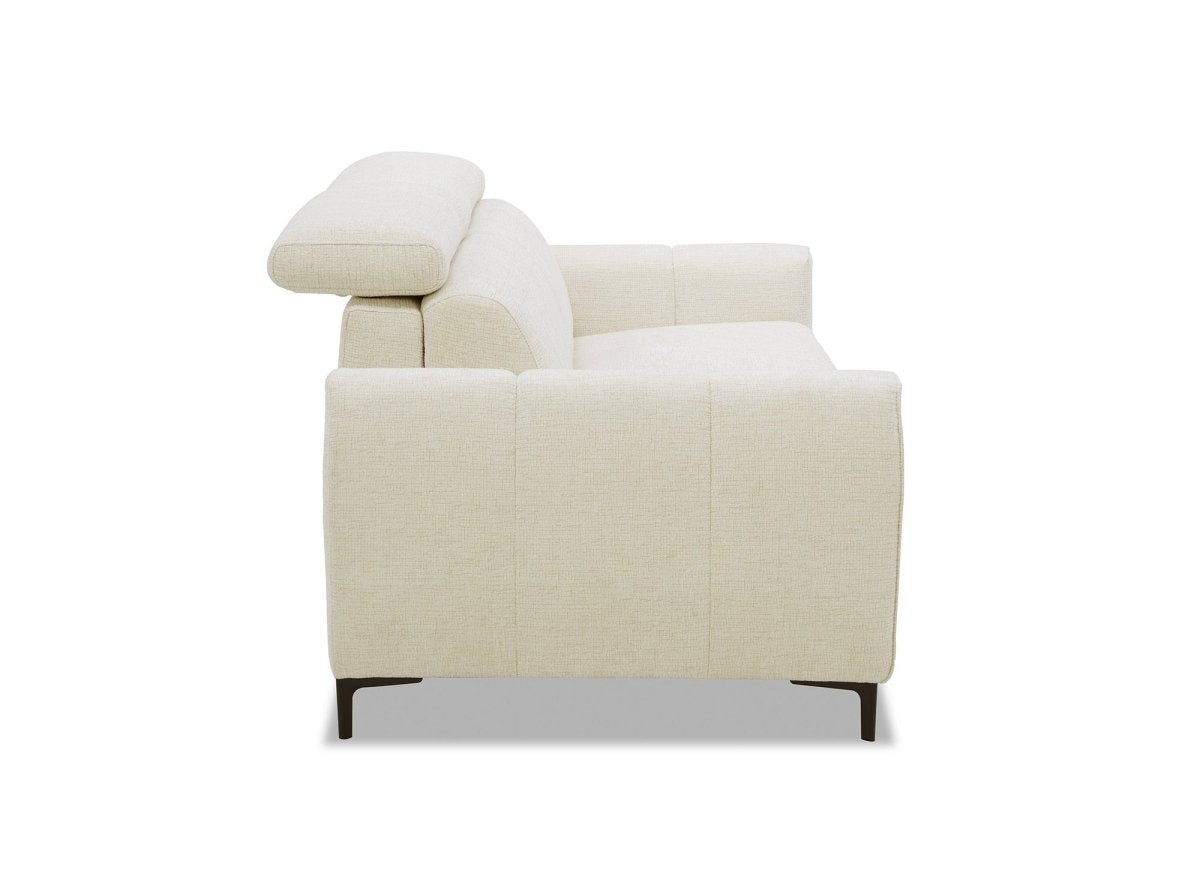 Canapé convertible express 3 places en velours texturé beige CALEB - DécoInParis