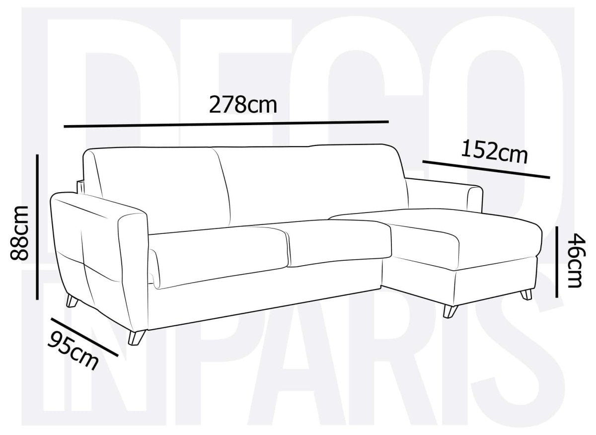 Canapé d'angle réversible convertible express scandinave en tissu gris carbon TOBIAS - DécoInParis