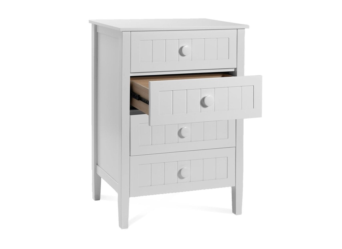 Commode 4 tiroirs en bois blanc KENNY - DécoInParis
