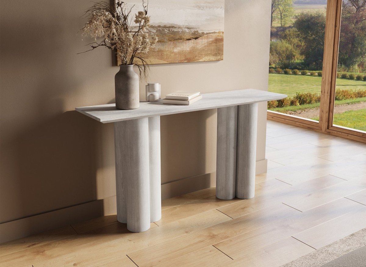 Console blanche pieds forme organique ROSALIA - DécoInParis