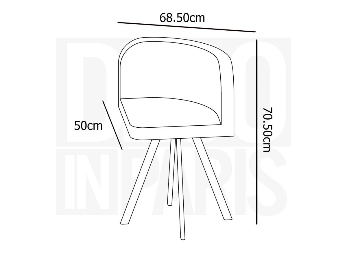 Ensemble table + 4 chaises encastrables beige FLEN - DécoInParis