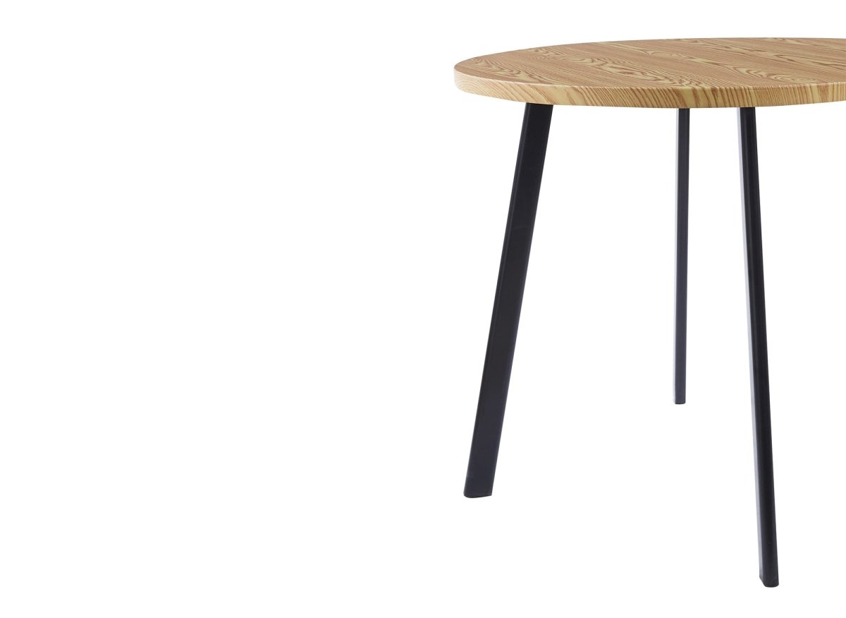 Ensemble table à manger en bois avec 4 tabourets beige IRINA - DécoInParis