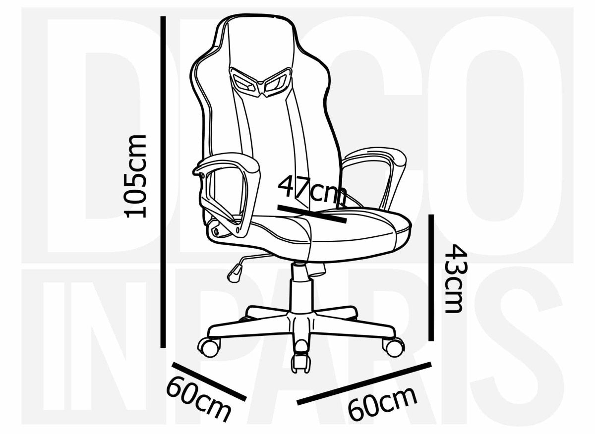 Fauteuil de bureau gaming noir et rouge MICRON - DécoInParis