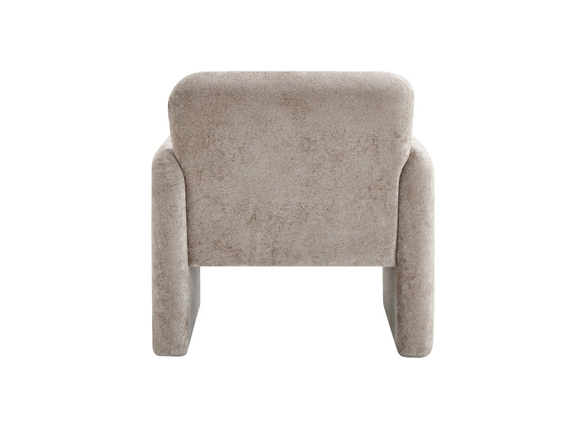 Poltrona in velluto beige PAMIO - DécoInParis