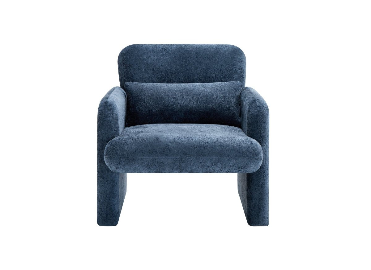 Poltrona in velluto blu PAMIO - DécoInParis