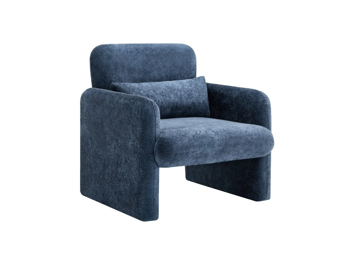 Poltrona in velluto blu PAMIO - DécoInParis