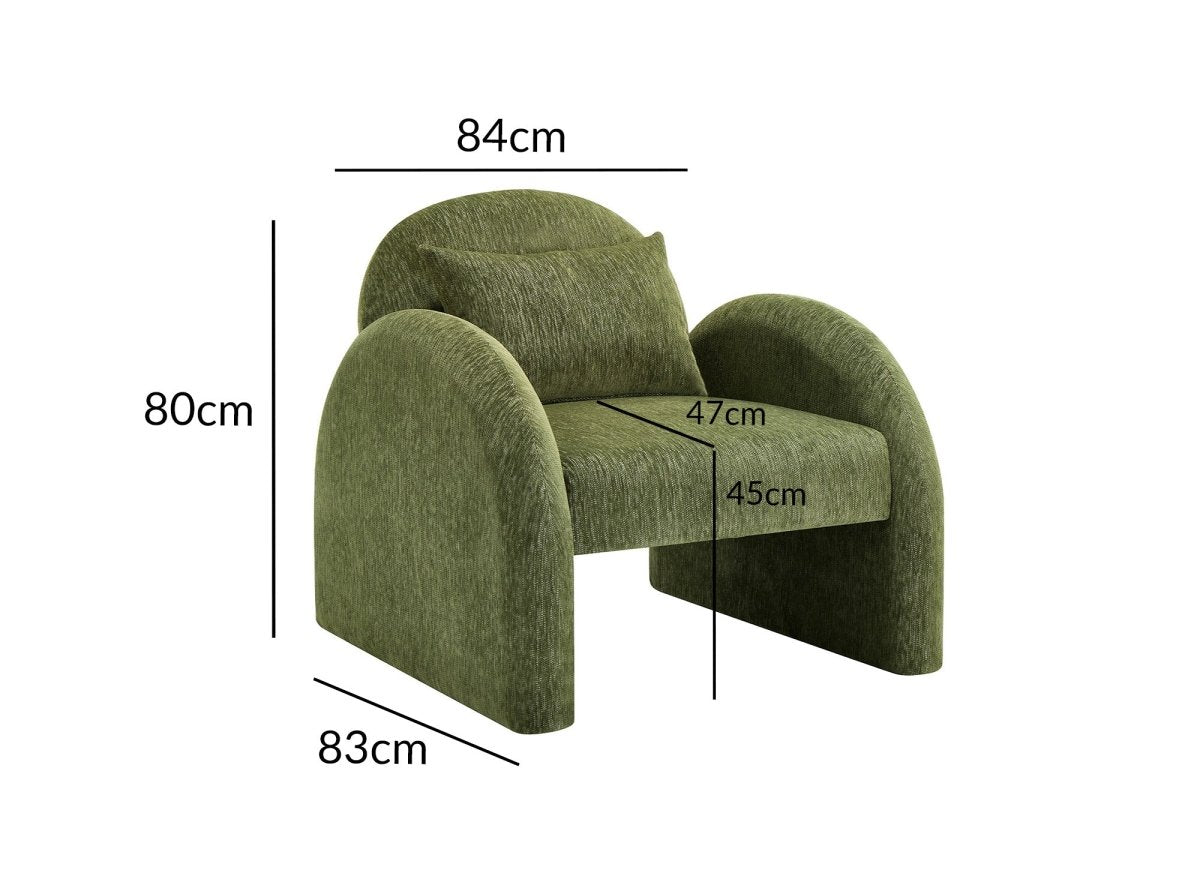 Poltrona in velluto verde VOLTAIRE - DécoInParis