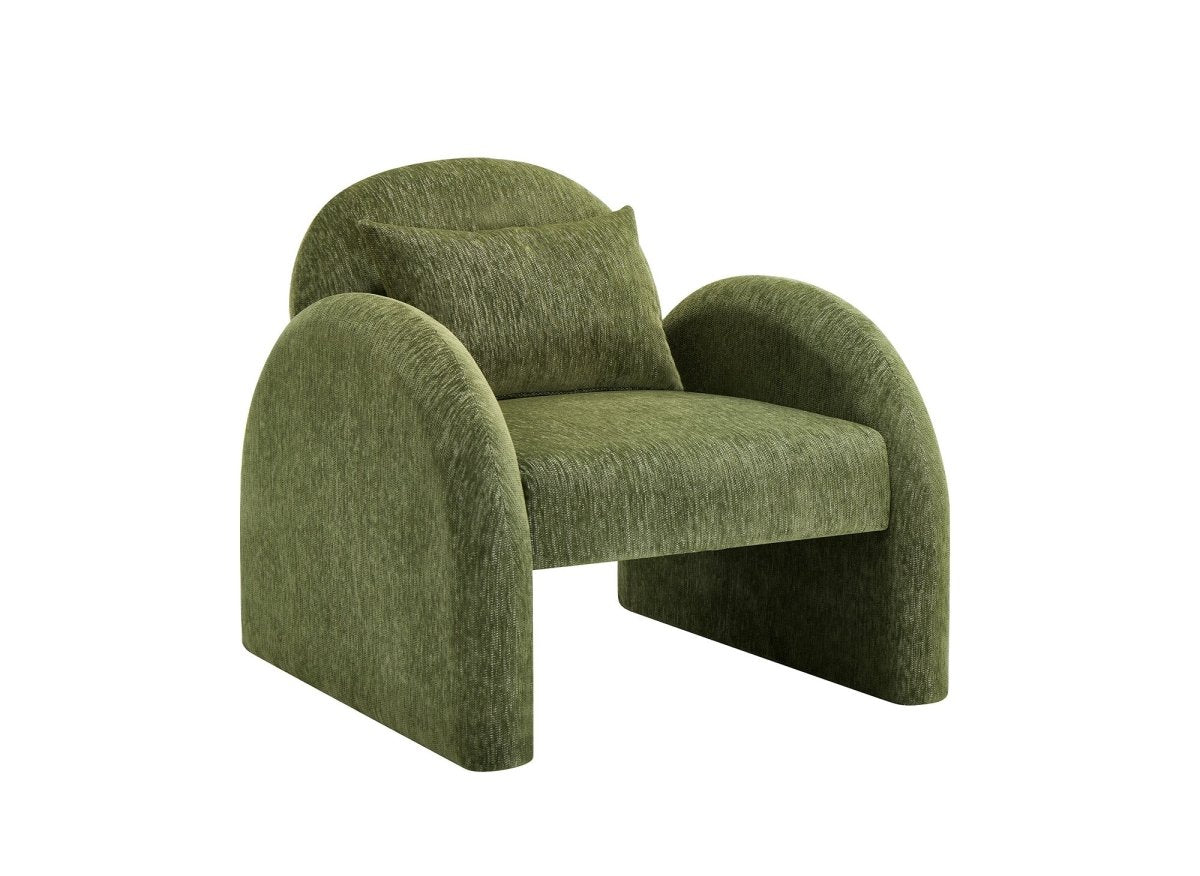 Poltrona in velluto verde VOLTAIRE - DécoInParis