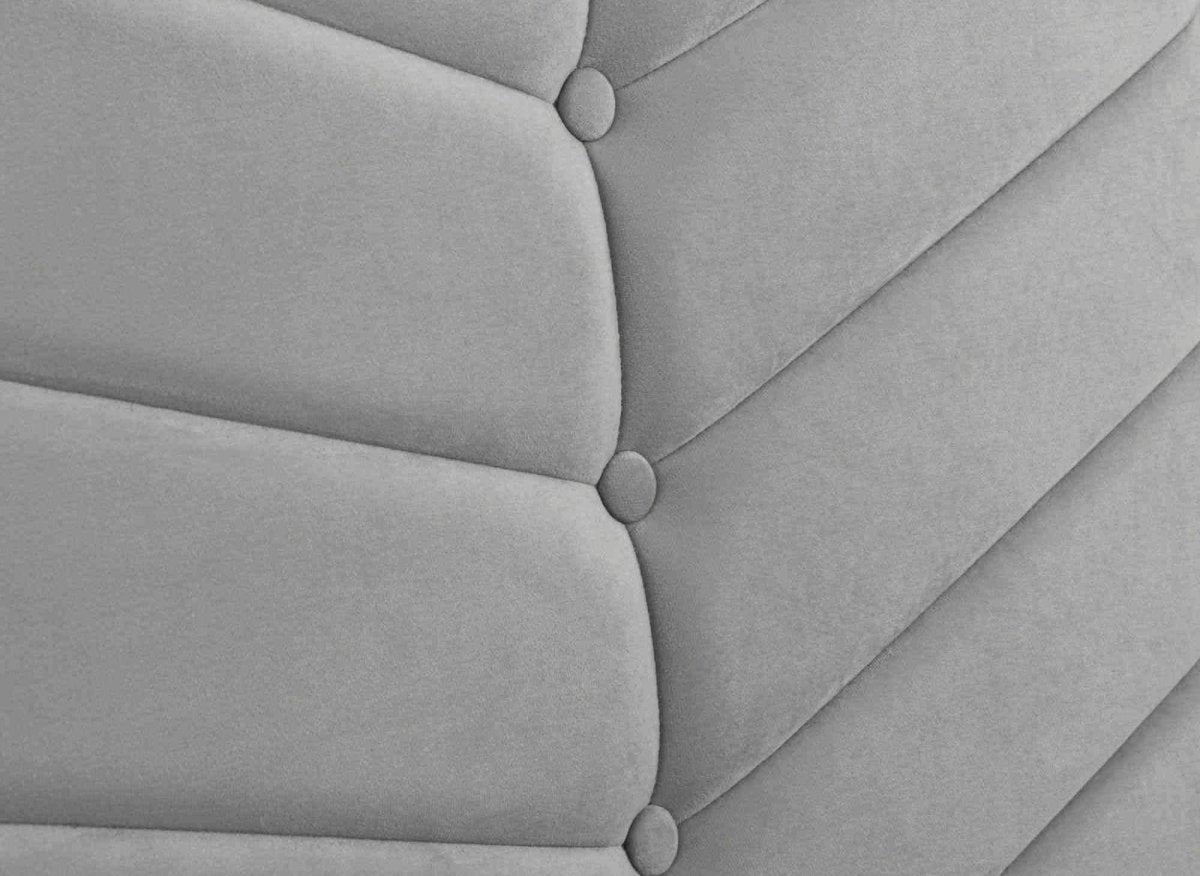 Lit avec sommier relevable et coffre en velours gris 180x200 cm PALMA - DécoInParis