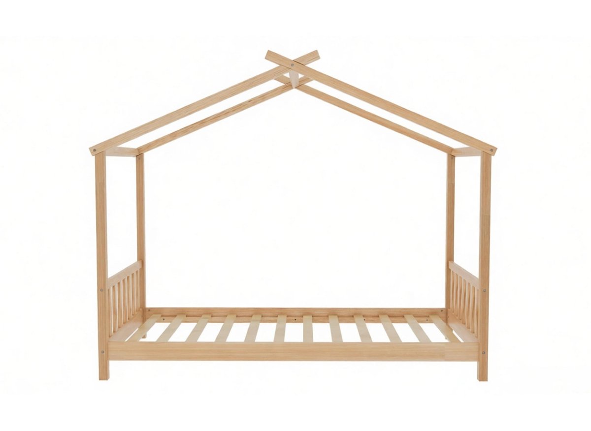 Lit cabane NIDOU au sol, couchage bas façon Montessori