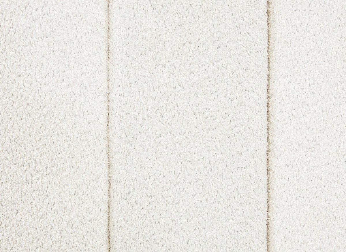 Lit coffre en tissu bouclette beige 180x200 cm GRETA - DécoInParis