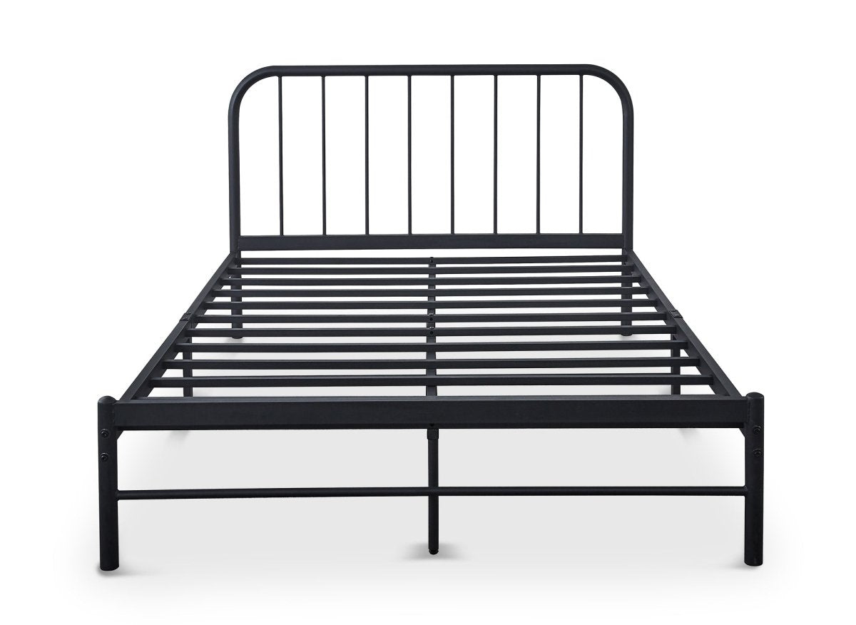 Lit double en métal noir GASTON 160x200 cm - DécoInParis