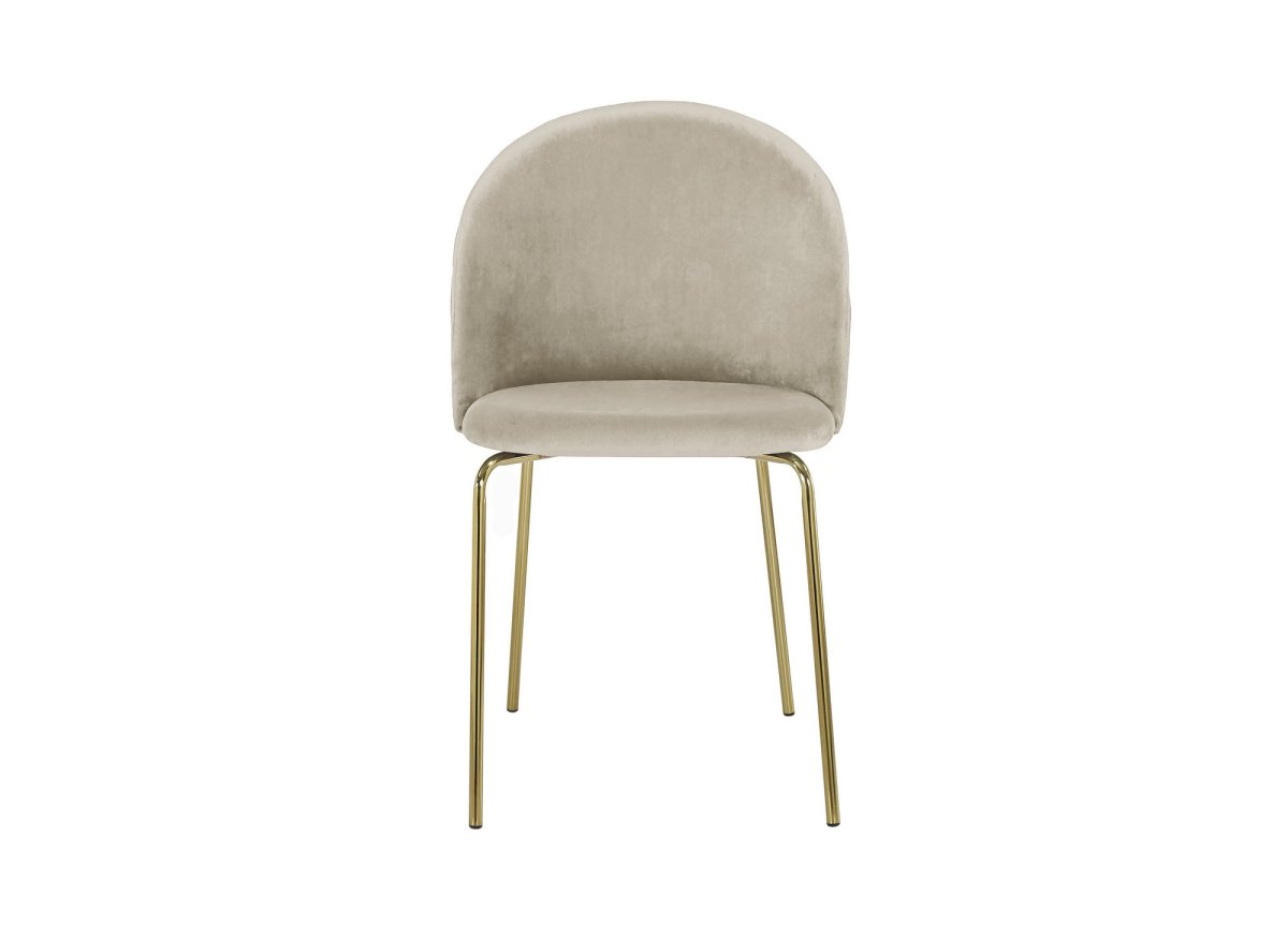 Lot de 2 chaises design en velours beige KENNETH - DécoInParis